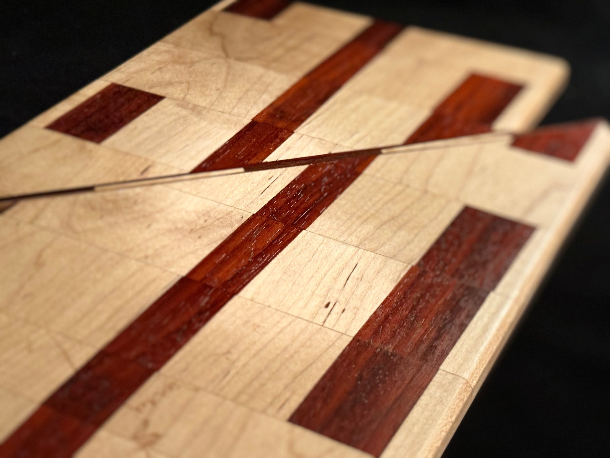 BLOSM | Cutting Boards 15"x 10". "The Glitch IRL ". African Padauk, Maple. Designed and Handcrafted in California. - BLOSM | Blossom Woodworking