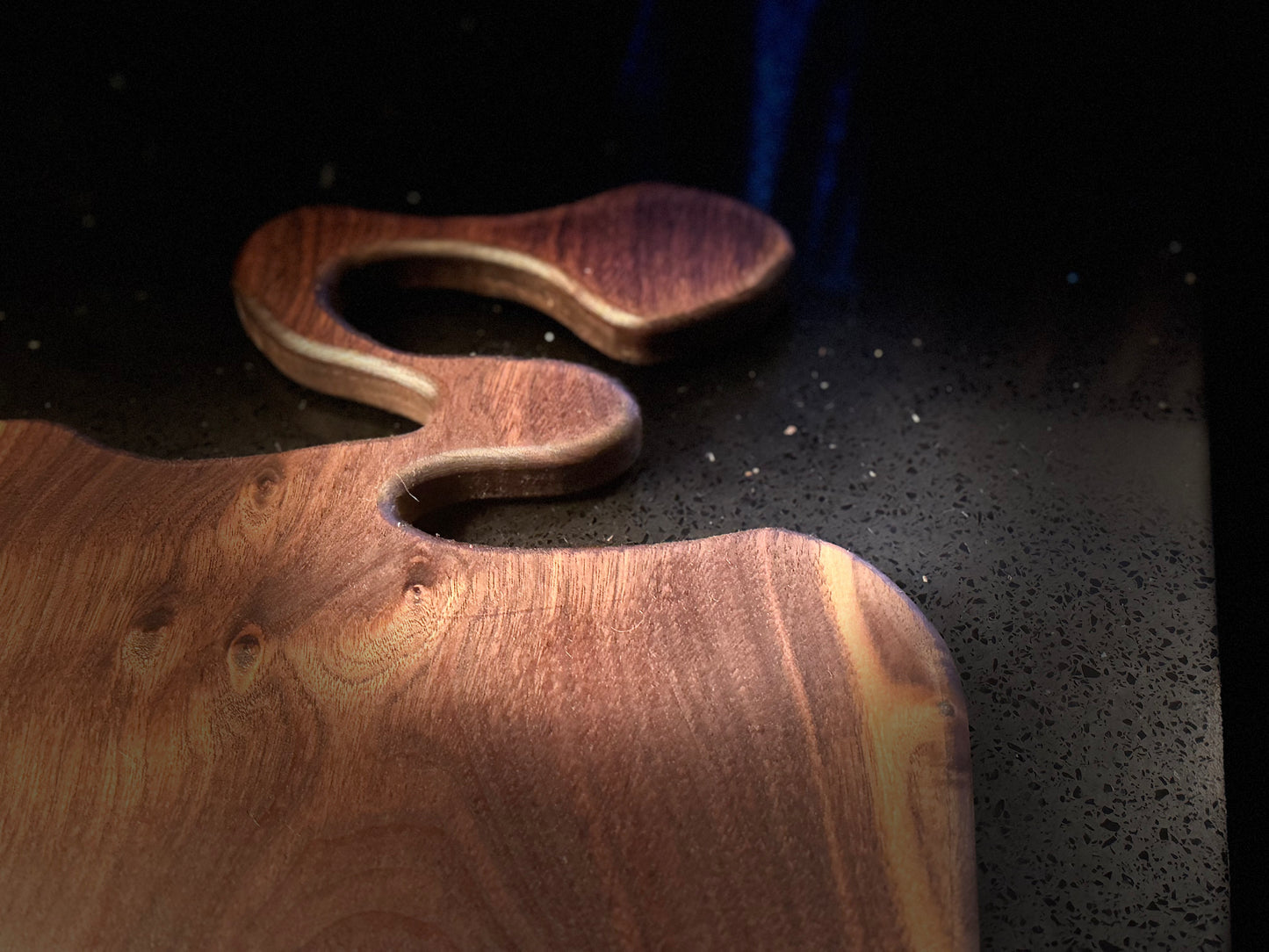 BLOSM | Cutting Board 15"x 12” with handle. Walnut. Designed and Handcrafted in California. - BLOSM | Blossom Woodworking