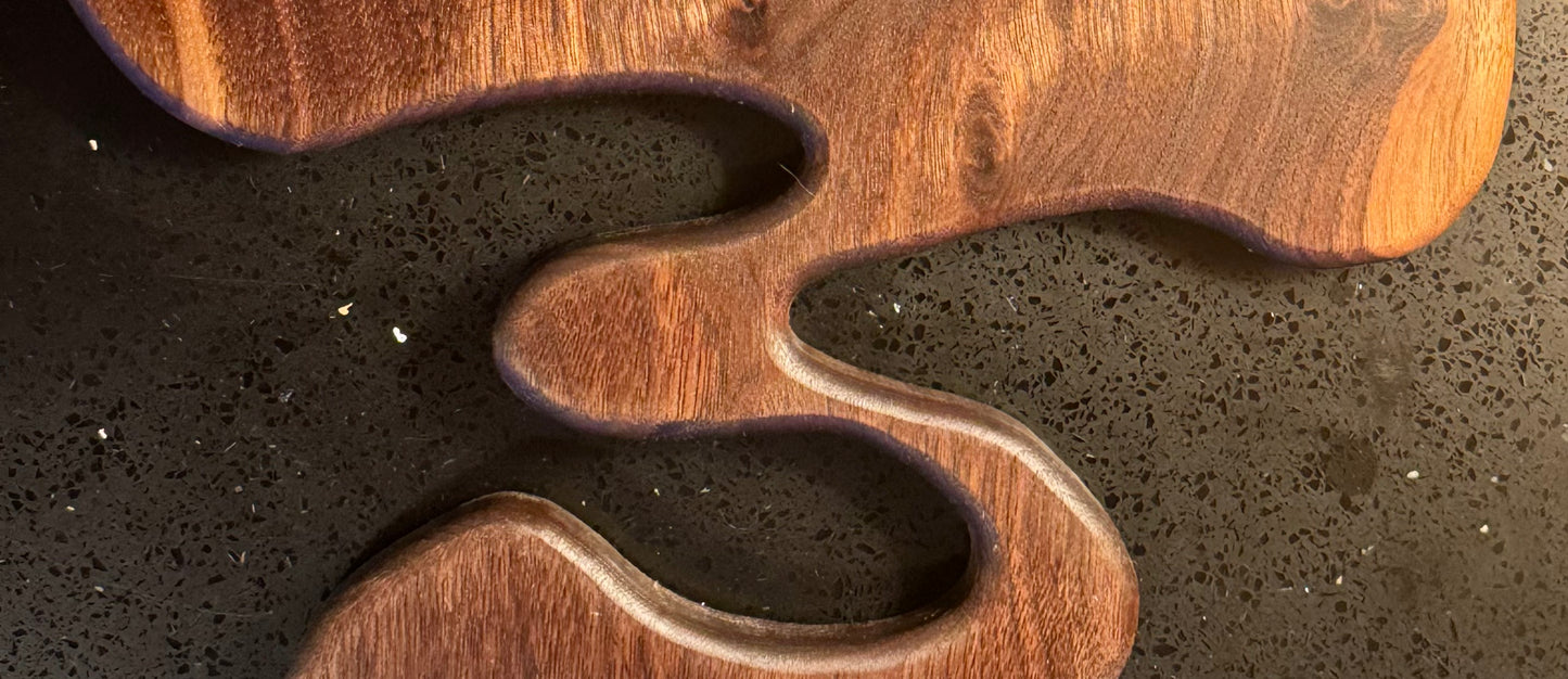 BLOSM | Cutting Board 15"x 12” with handle. Walnut. Designed and Handcrafted in California. - BLOSM | Blossom Woodworking