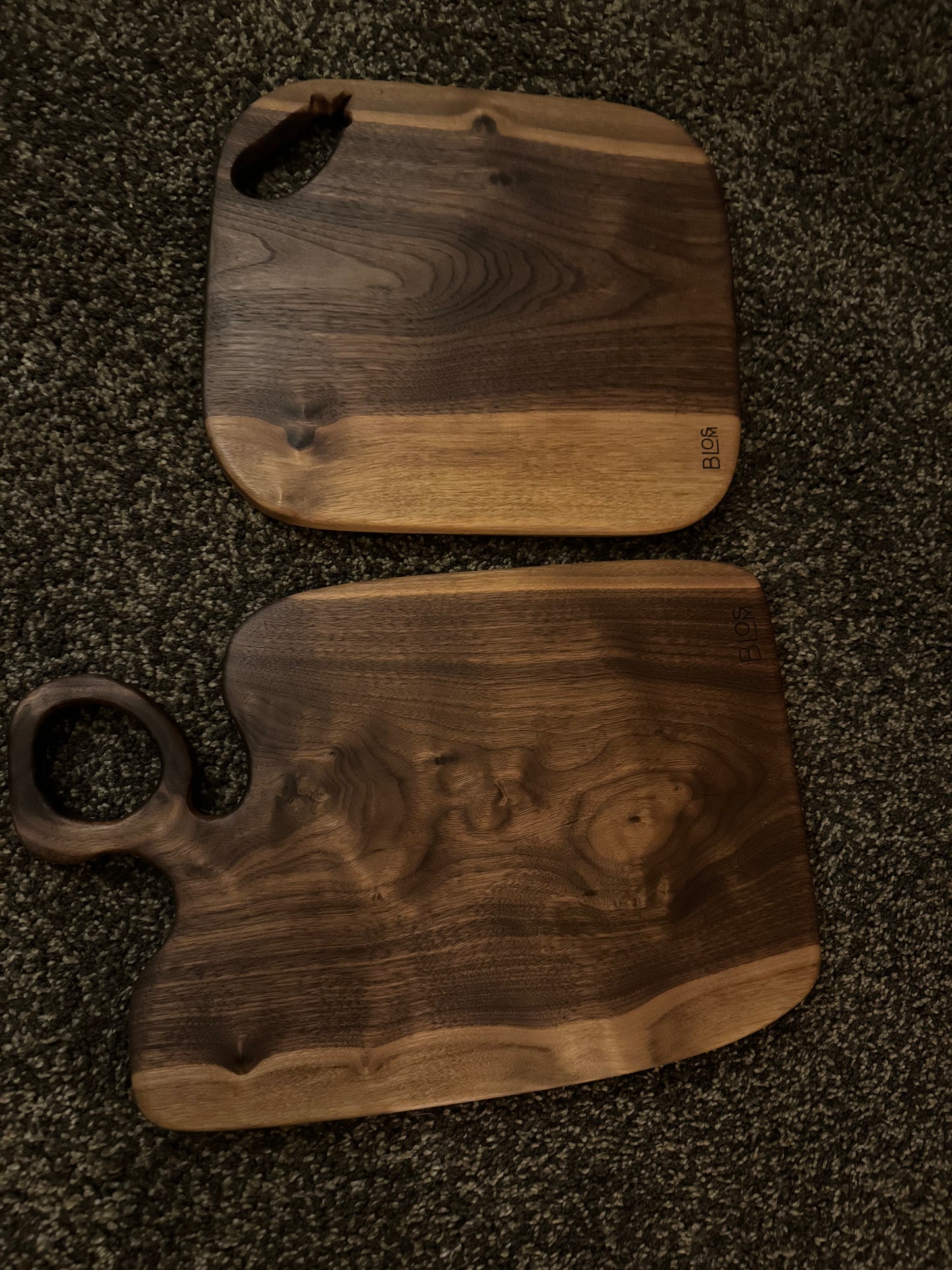 BLOSM | Cutting Board 13.5x 9.5". "Queen’s Gambit". Walnut, Maple. Designed and Handcrafted in California. - BLOSM | Blossom Woodworking