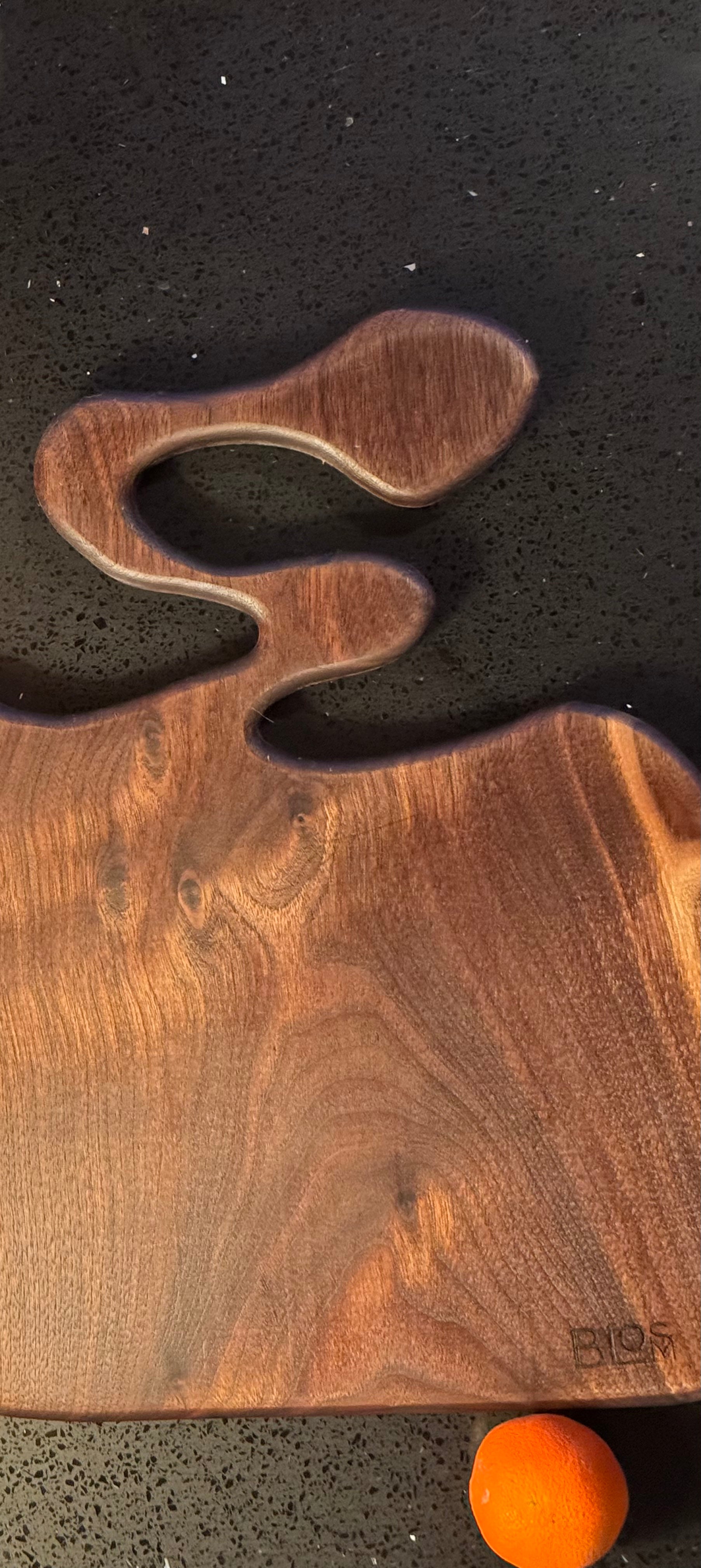 BLOSM | Cutting Board 15"x 12” with handle. Walnut. Designed and Handcrafted in California. - BLOSM | Blossom Woodworking