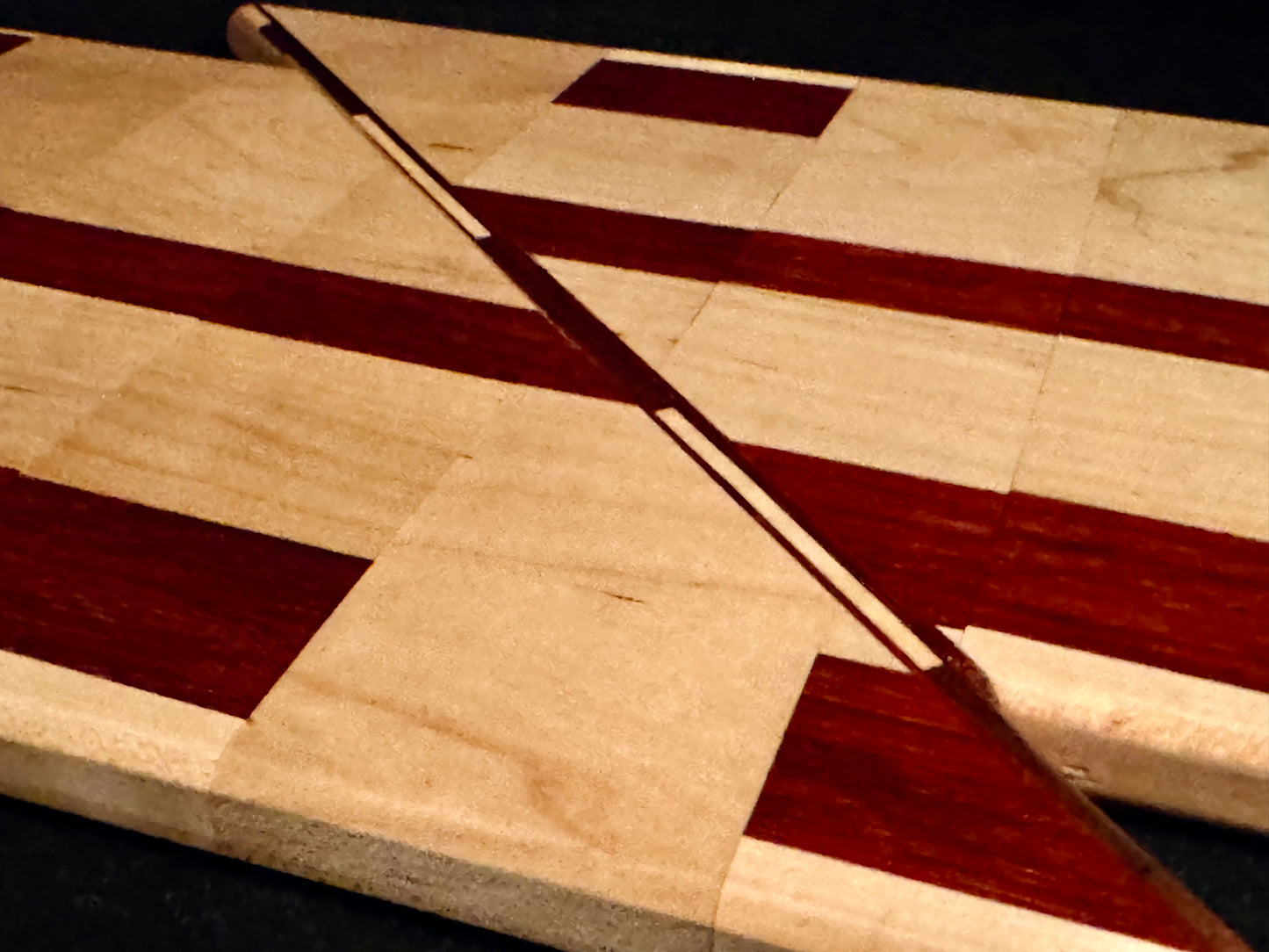 BLOSM | Cutting Boards 15"x 10". "The Glitch IRL ". African Padauk, Maple. Designed and Handcrafted in California. - BLOSM | Blossom Woodworking