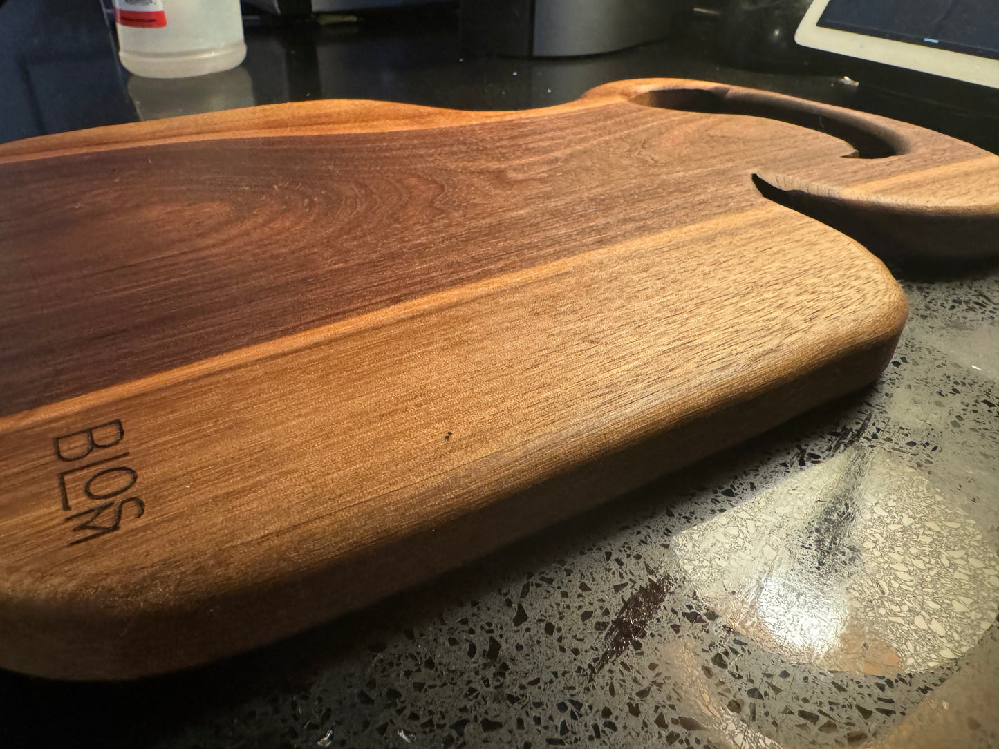 BLOSM | Cutting Board 14"x 9” with a handle. Walnut. Designed and Handcrafted in California - BLOSM | Blossom Woodworking