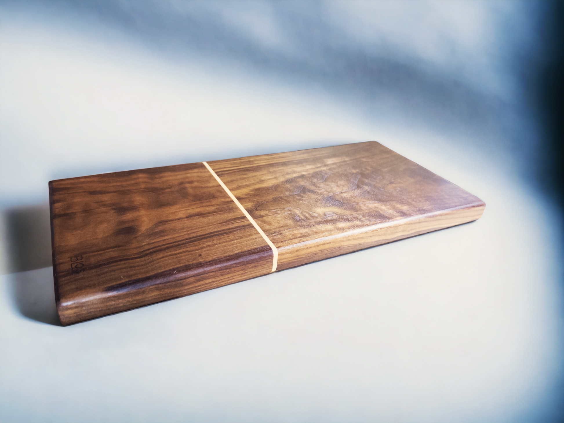 BLOSM | Original | Cutting Board. Walnut with maple inlay / insert. Thick, 1in height x 18in x 8.25in. Limited run design. Elegant luxury, unique design, artisan, high-end, handcrafted in USA. - BLOSM | Blossom Woodworking