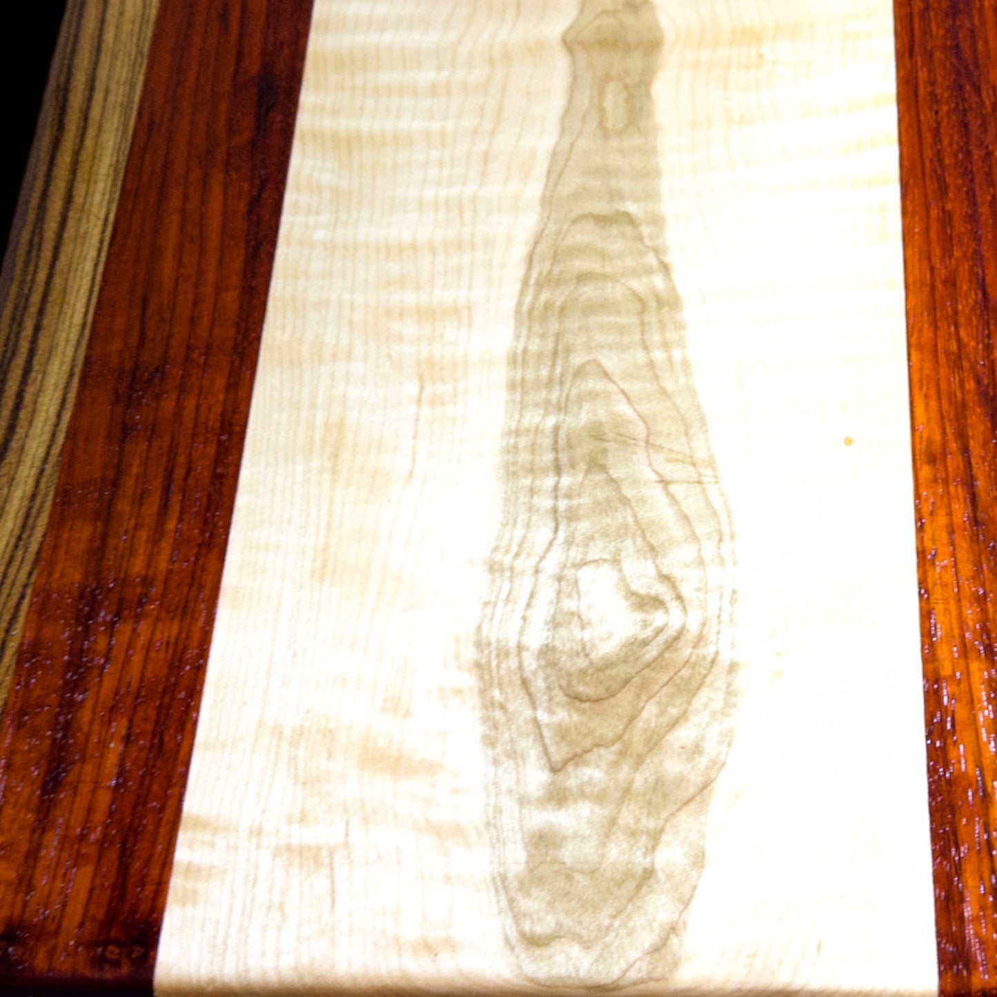 COMING SOON))) BLOSM | Original | Cutting Board. Padauk, Zebra and Maple wood. - BLOSM | Blossom Woodworking