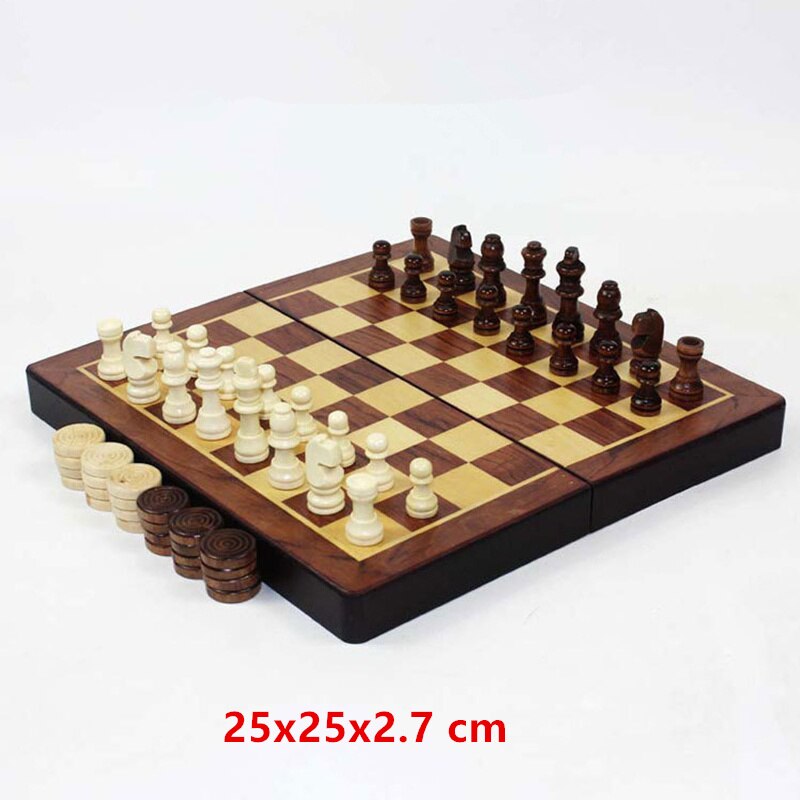 BLOSM | RECOMMENDATION: High End Chess Set Wooden + Two-in-one Checkers pieces. Solid Wood. Folding board with storage. - BLOSM | Blossom Woodworking