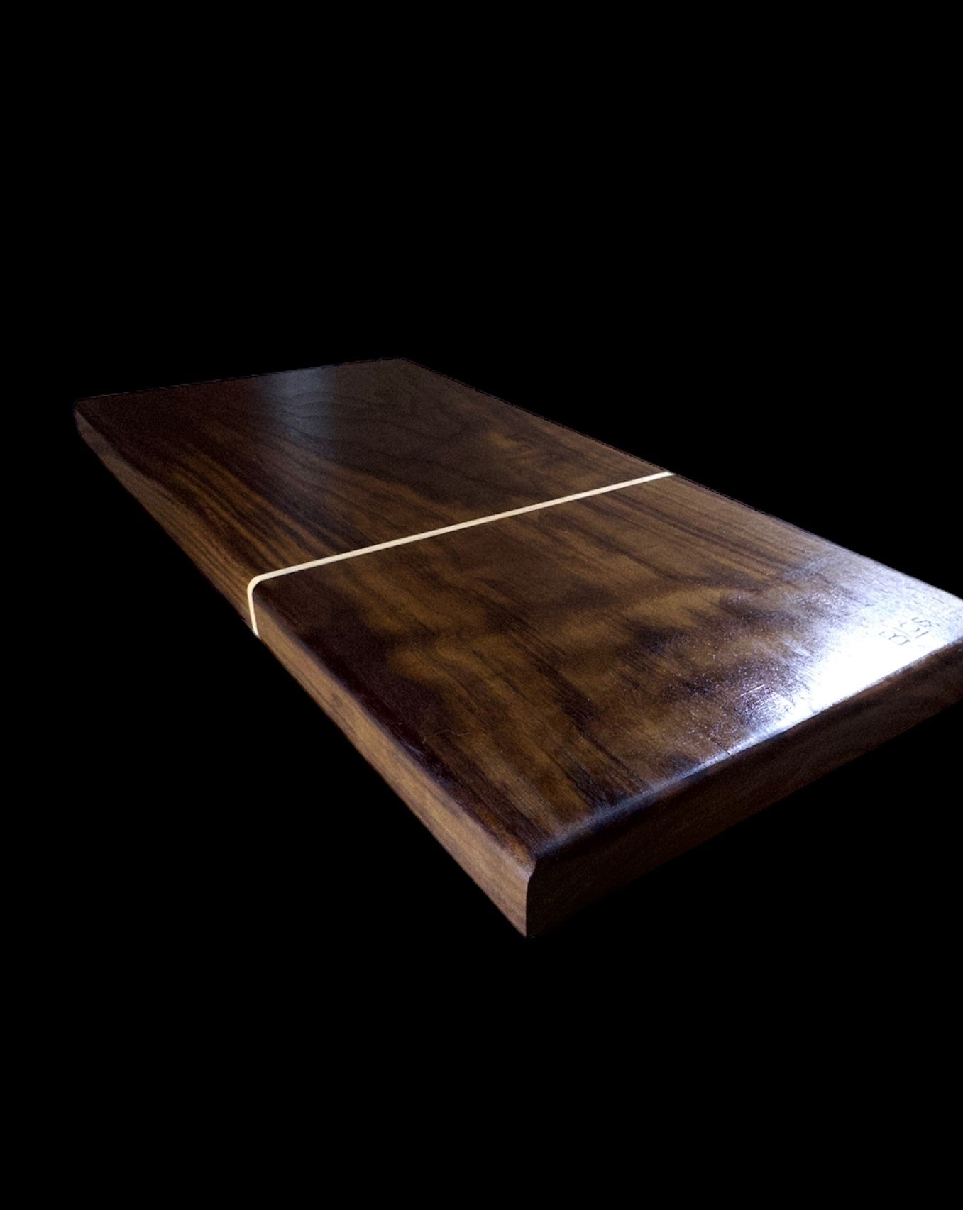 BLOSM | Original | Cutting Board. Walnut with maple inlay / insert. Thick, 1in height x 18in x 8.25in. Limited run design. Elegant luxury, unique design, artisan, high-end, handcrafted in USA. - BLOSM | Blossom Woodworking