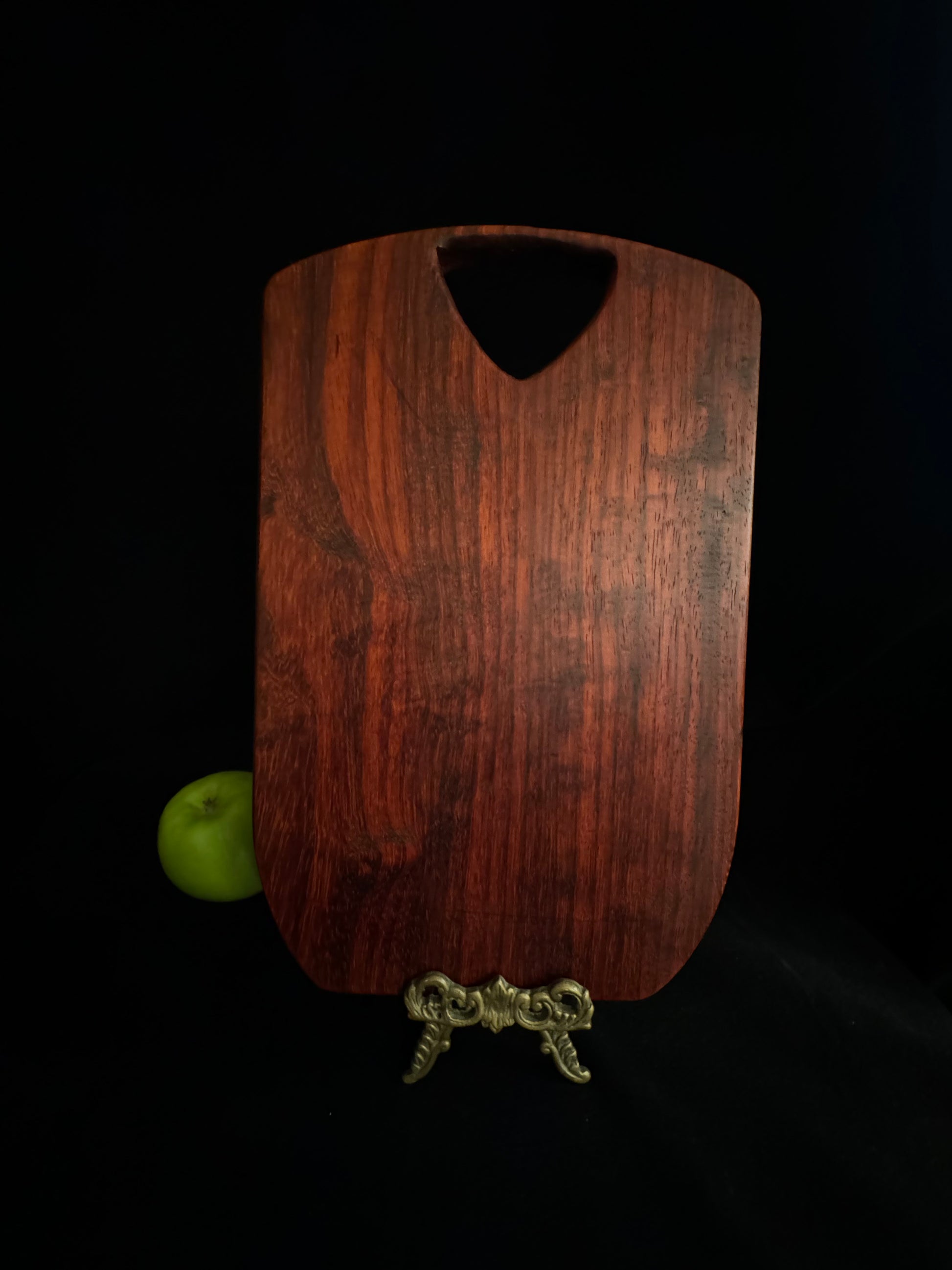 BLOSM | Cutting Board 13"x 10" with a handle. "REDtangle". African Padauk. Designed and Handcrafted in California. - BLOSM | Blossom Woodworking