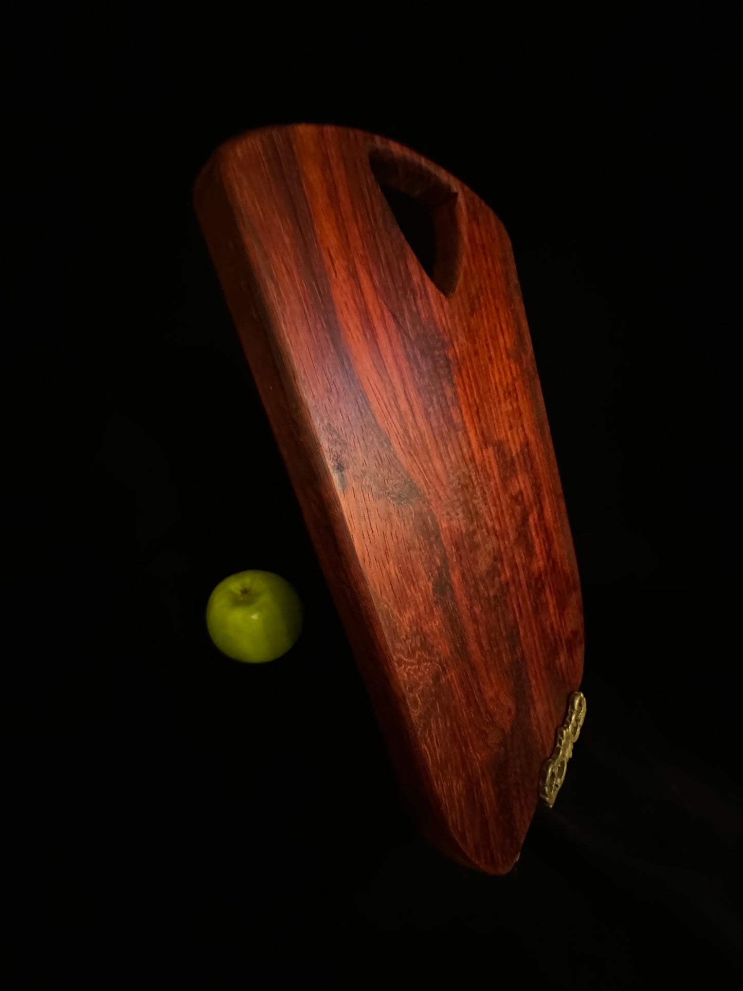 BLOSM | Cutting Board 13"x 10" with a handle. "REDtangle". African Padauk. Designed and Handcrafted in California. - BLOSM | Blossom Woodworking