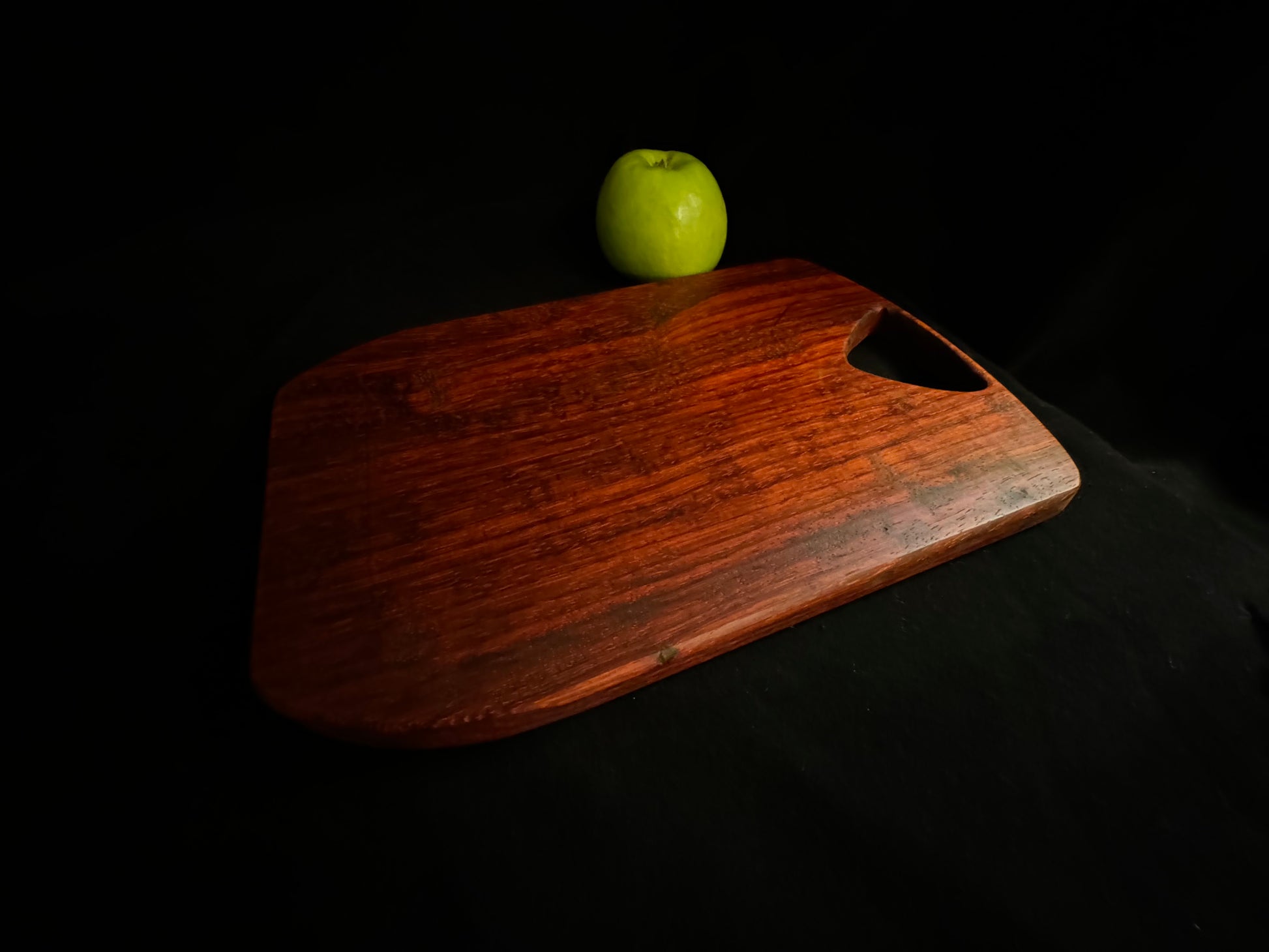 BLOSM | Cutting Board 13"x 10" with a handle. "REDtangle". African Padauk. Designed and Handcrafted in California. - BLOSM | Blossom Woodworking