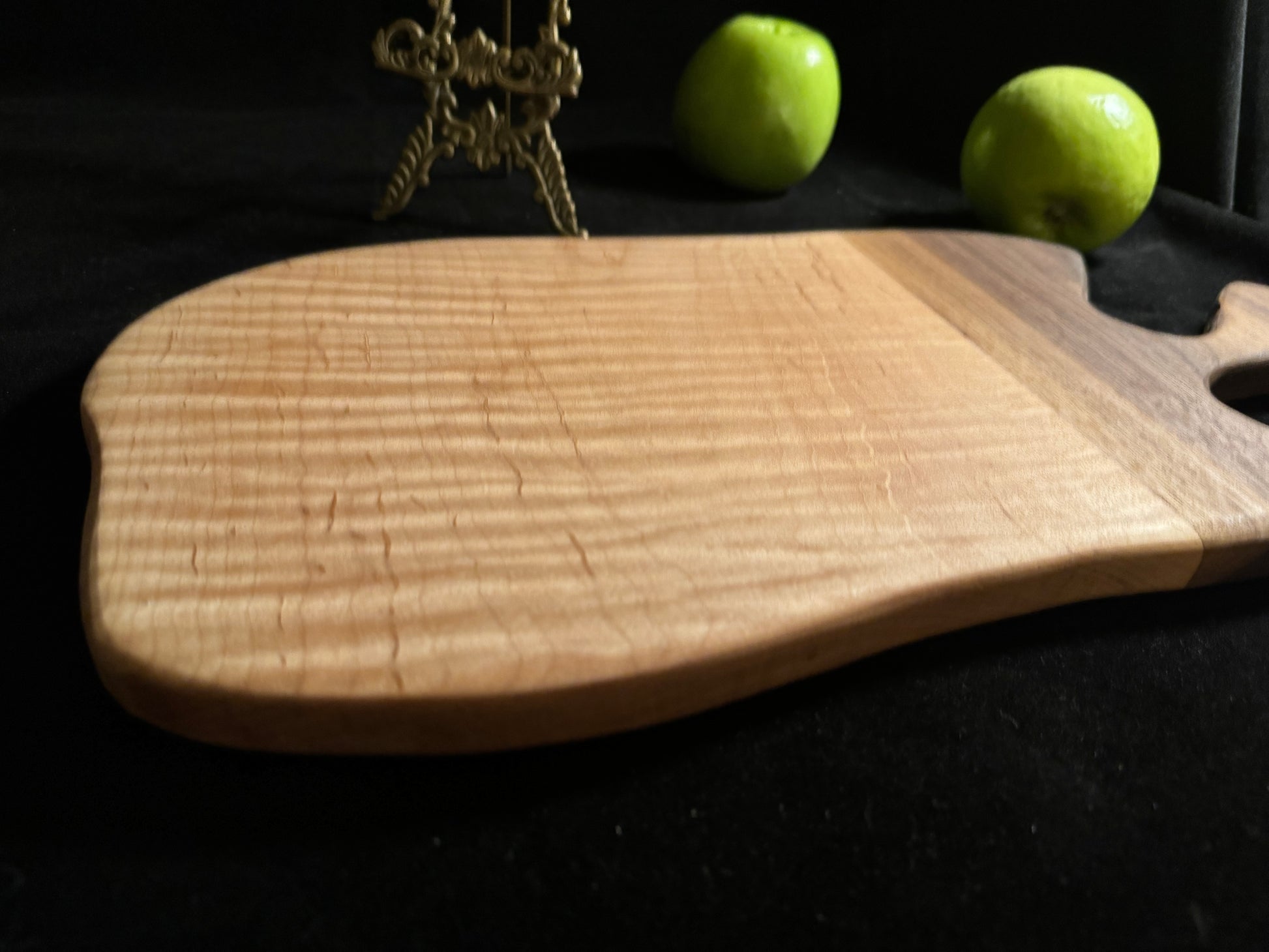 BLOSM | Cutting Board 17"x 12" with a handle. "The Bulge". Maple, Walnut. Designed and Handcrafted in California. - BLOSM | Blossom Woodworking