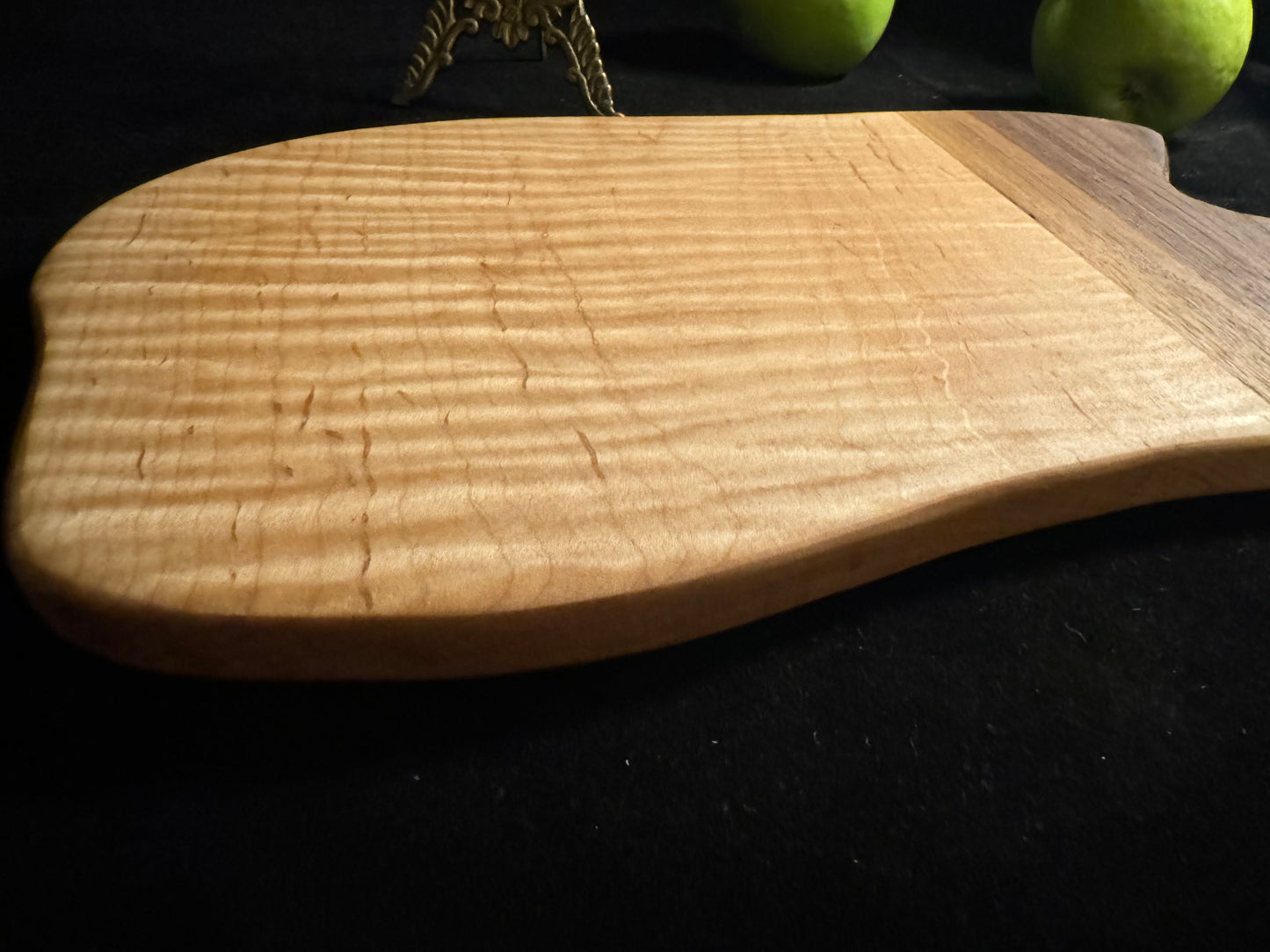 BLOSM | Cutting Board 17"x 12" with a handle. "The Bulge". Maple, Walnut. Designed and Handcrafted in California. - BLOSM | Blossom Woodworking