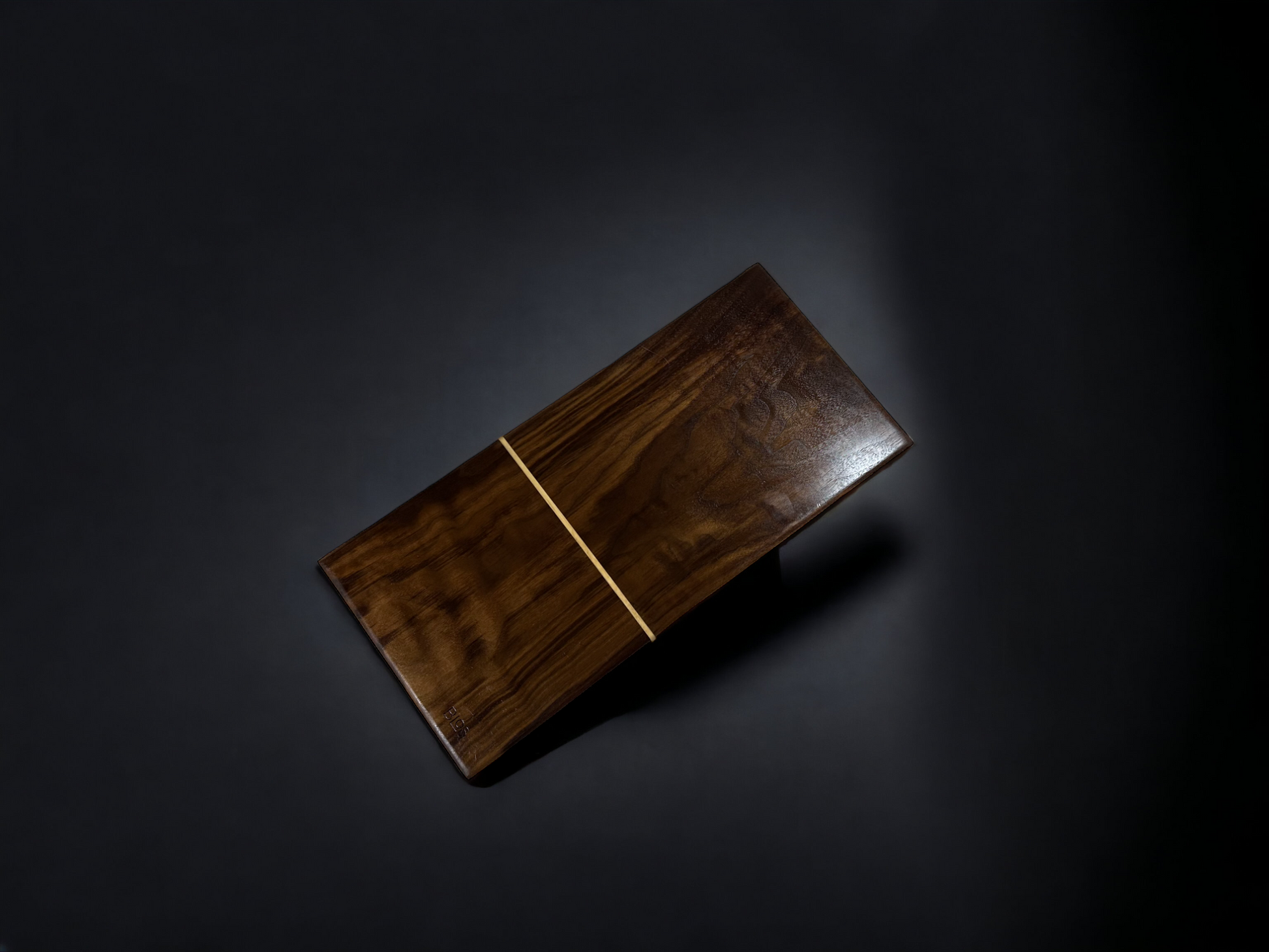 BLOSM | Original | Cutting Board. Walnut with maple inlay / insert. Thick, 1in height x 18in x 8.25in. Limited run design. Elegant luxury, unique design, artisan, high-end, handcrafted in USA. - BLOSM | Blossom Woodworking