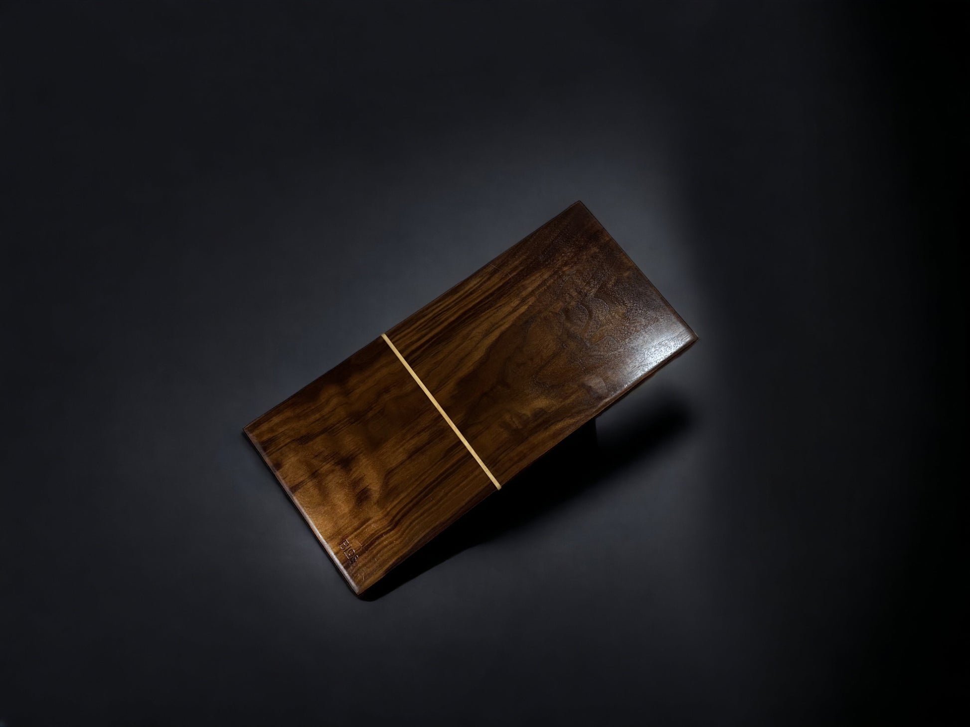 BLOSM | Original | Cutting Board. Walnut with maple inlay / insert. Thick, 1in height x 18in x 8.25in. Limited run design. Elegant luxury, unique design, artisan, high-end, handcrafted in USA. - BLOSM | Blossom Woodworking