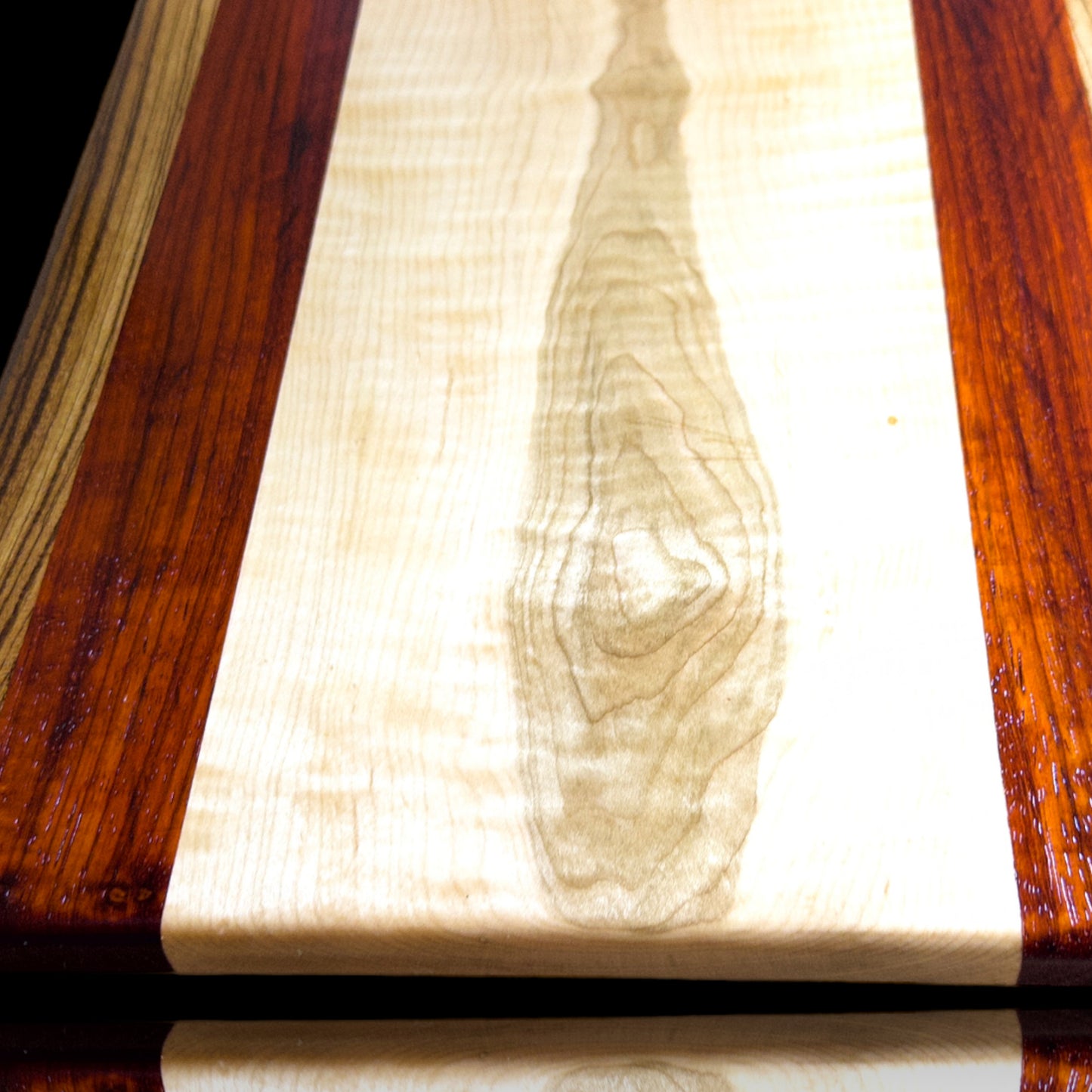COMING SOON))) BLOSM | Original | Cutting Board. Padauk, Zebra and Maple wood. - BLOSM | Blossom Woodworking