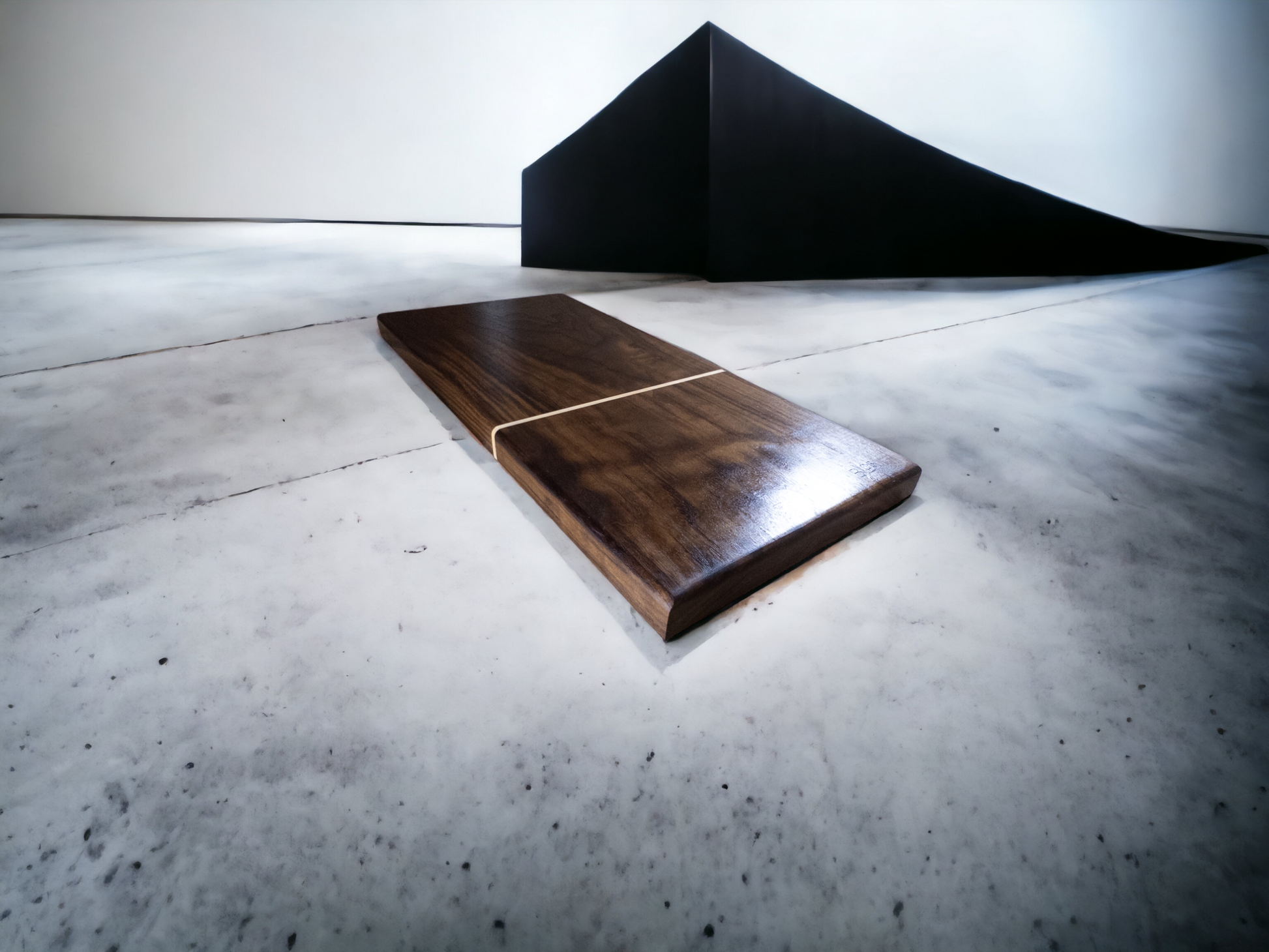 BLOSM | Original | Cutting Board. Walnut with maple inlay / insert. Thick, 1in height x 18in x 8.25in. Limited run design. Elegant luxury, unique design, artisan, high-end, handcrafted in USA. - BLOSM | Blossom Woodworking