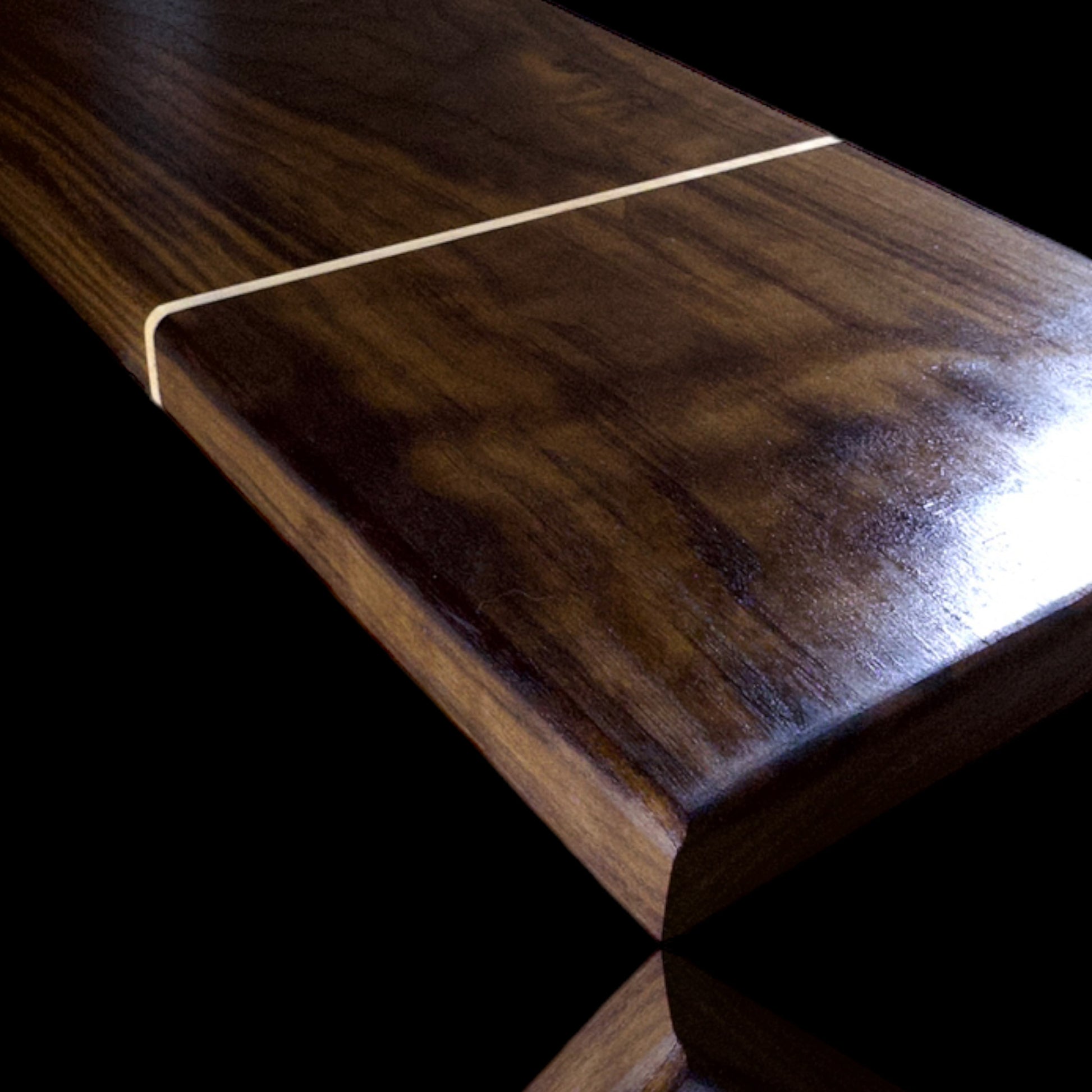 BLOSM | Original | Cutting Board. Walnut with maple inlay / insert. Thick, 1in height x 18in x 8.25in. Limited run design. Elegant luxury, unique design, artisan, high-end, handcrafted in USA. - BLOSM | Blossom Woodworking