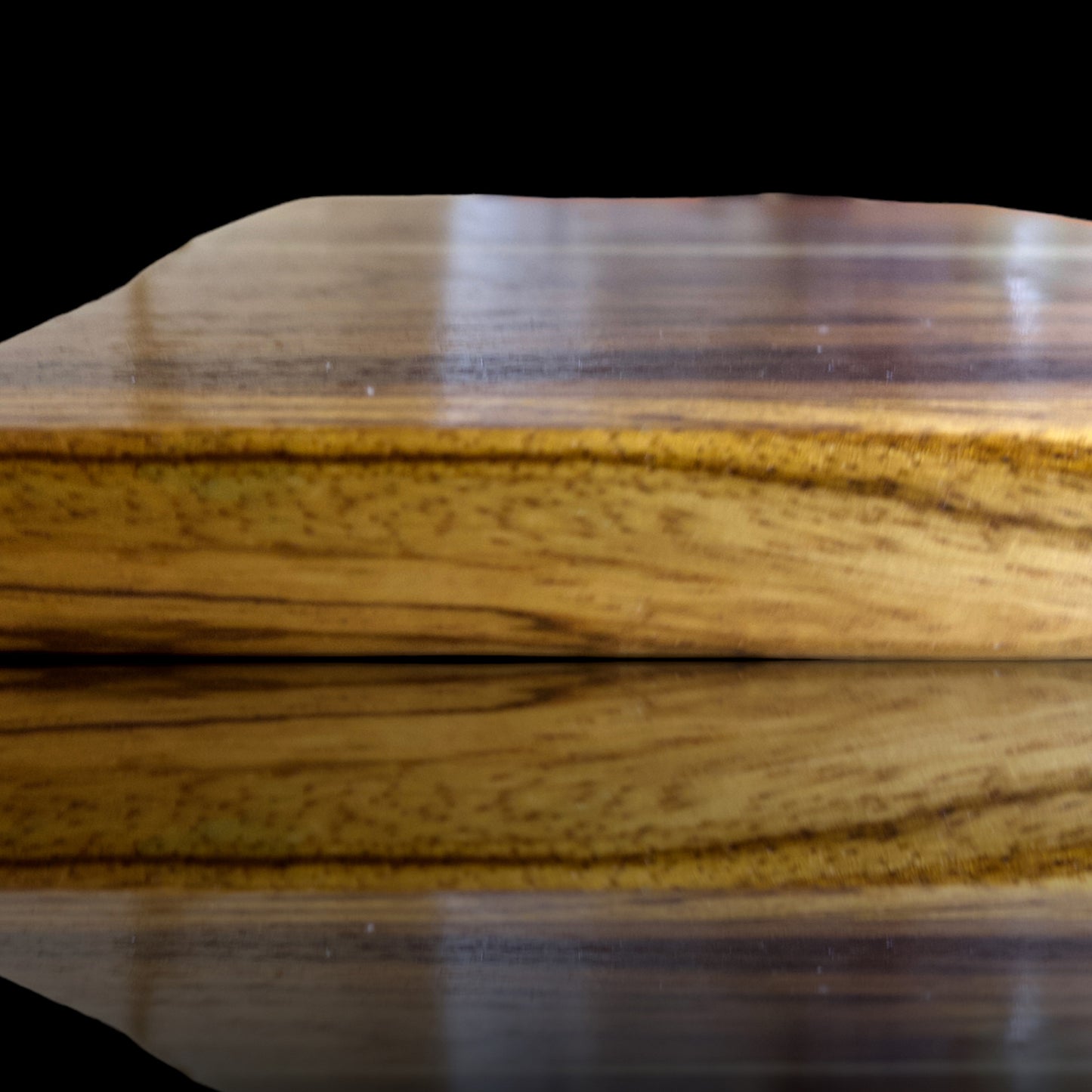 BLOSM | Original | Zebra Line | Cutting Board. Walnut, Maple and Zebra wood. Thick, 1in height x 18in x 12 in. Limited run. Elegant, luxury, unique design, artisan, high-end, handcrafted in USA. - BLOSM | Blossom Woodworking