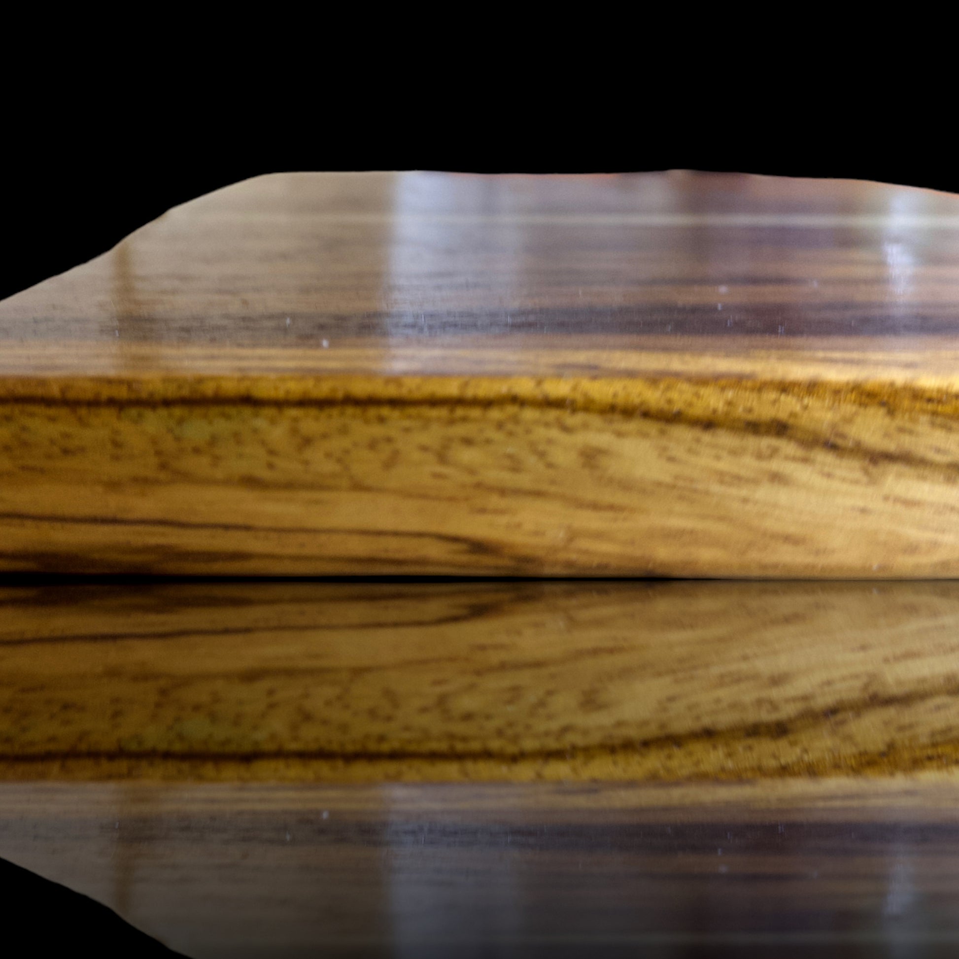 BLOSM | Original | Zebra Line | Cutting Board. Walnut, Maple and Zebra wood. Thick, 1in height x 18in x 12 in. Limited run. Elegant, luxury, unique design, artisan, high-end, handcrafted in USA. - BLOSM | Blossom Woodworking