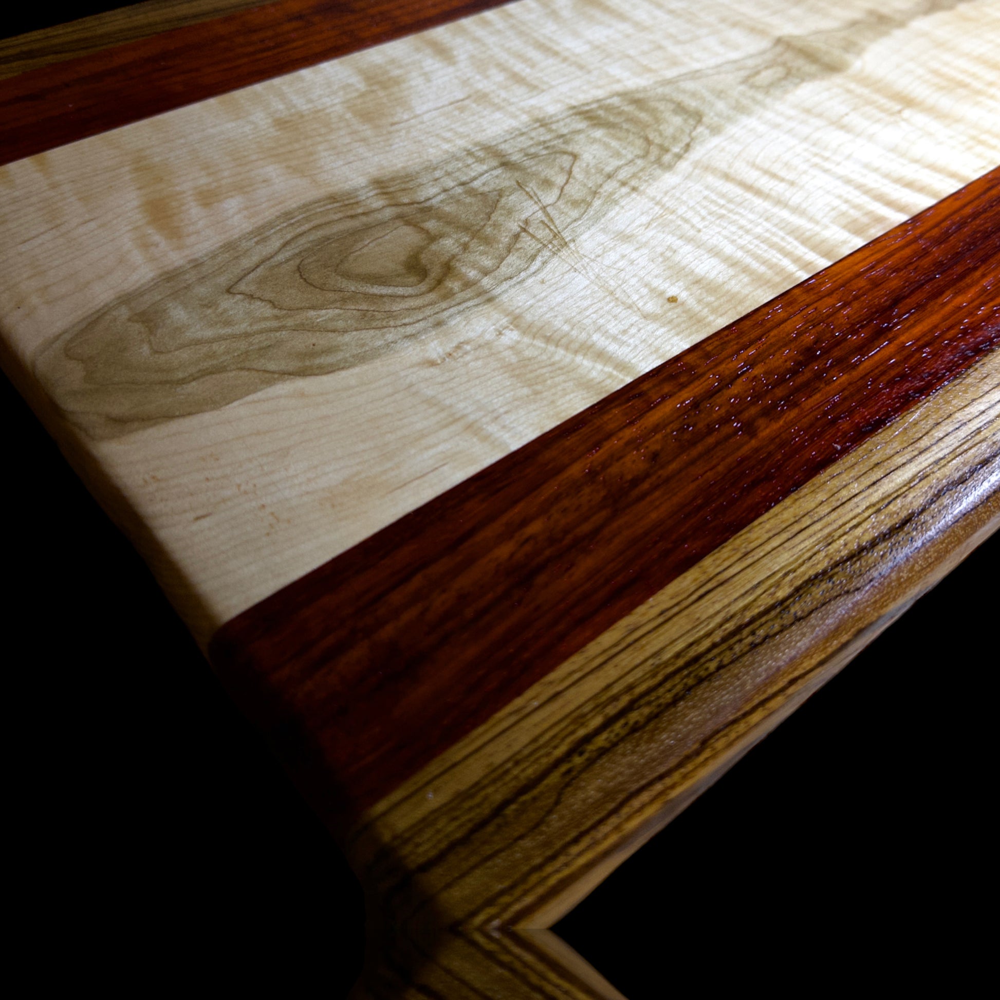 COMING SOON))) BLOSM | Original | Cutting Board. Padauk, Zebra and Maple wood. - BLOSM | Blossom Woodworking