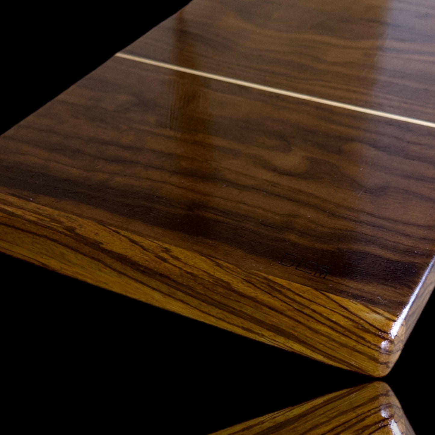 BLOSM | Original | Zebra Line | Cutting Board. Walnut, Maple and Zebra wood. Thick, 1in height x 18in x 12 in. Limited run. Elegant, luxury, unique design, artisan, high-end, handcrafted in USA. - BLOSM | Blossom Woodworking