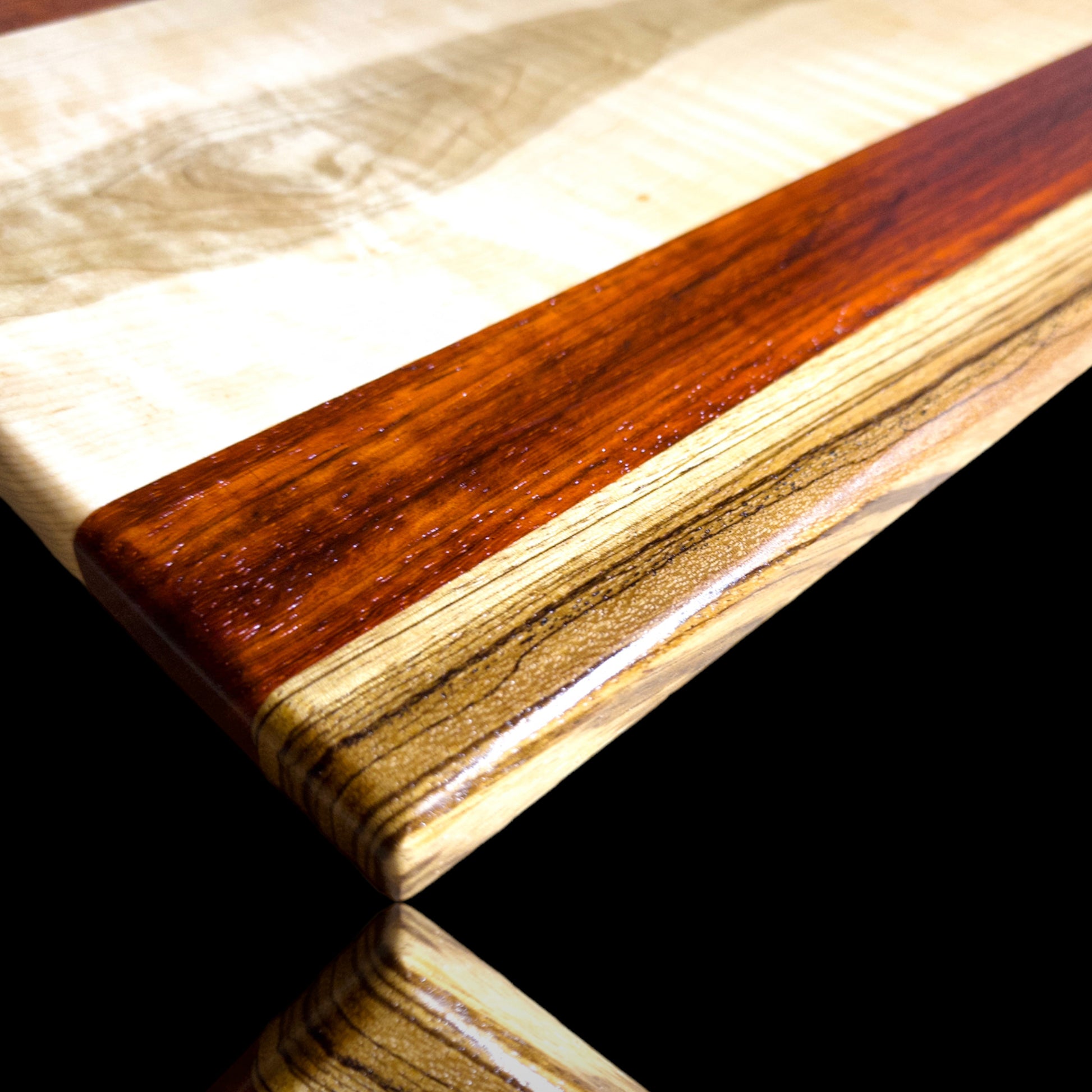 COMING SOON))) BLOSM | Original | Cutting Board. Padauk, Zebra and Maple wood. - BLOSM | Blossom Woodworking