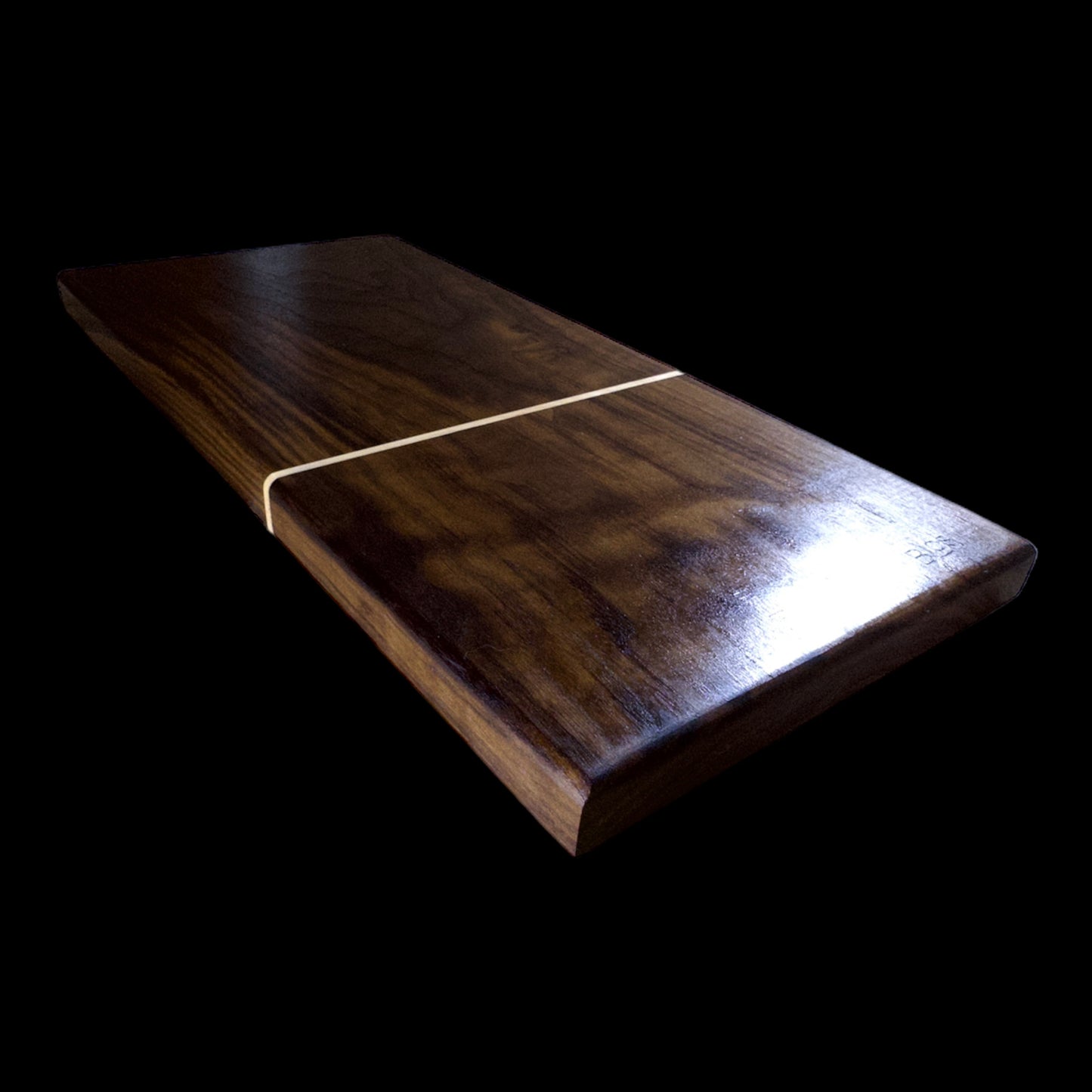 BLOSM | Original | Cutting Board. Walnut with maple inlay / insert. Thick, 1in height x 18in x 8.25in. Limited run design. Elegant luxury, unique design, artisan, high-end, handcrafted in USA. - BLOSM | Blossom Woodworking