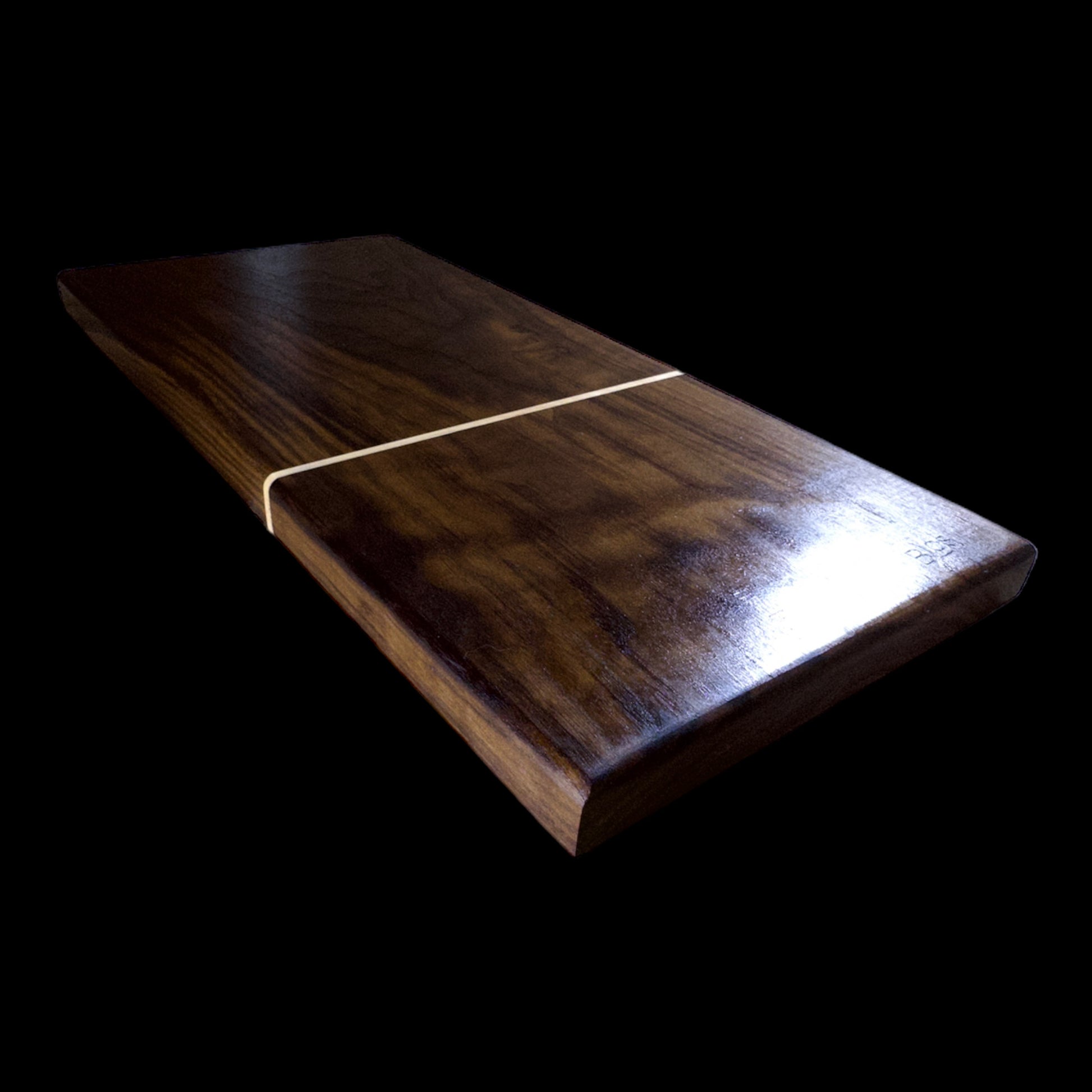 BLOSM | Original | Cutting Board. Walnut with maple inlay / insert. Thick, 1in height x 18in x 8.25in. Limited run design. Elegant luxury, unique design, artisan, high-end, handcrafted in USA. - BLOSM | Blossom Woodworking