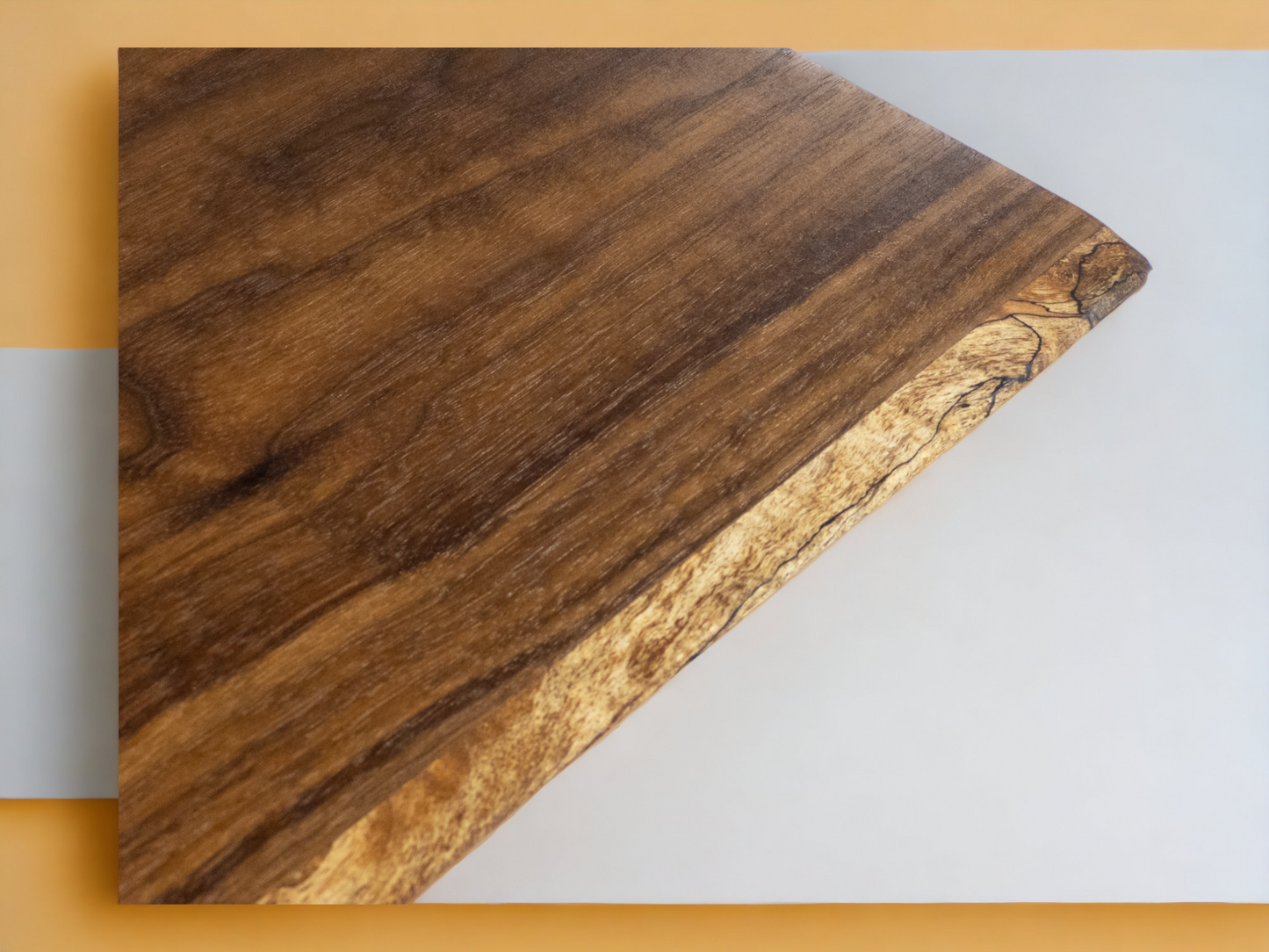 BLOSM | Original | Spalted Line | Cutting Board. Walnut, Maple and Spalted Maple. Thick, 20in x 12in x 1in. Limited run. Elegant, luxury, unique design, artisan, high-end, handcrafted in USA. - BLOSM | Blossom Woodworking