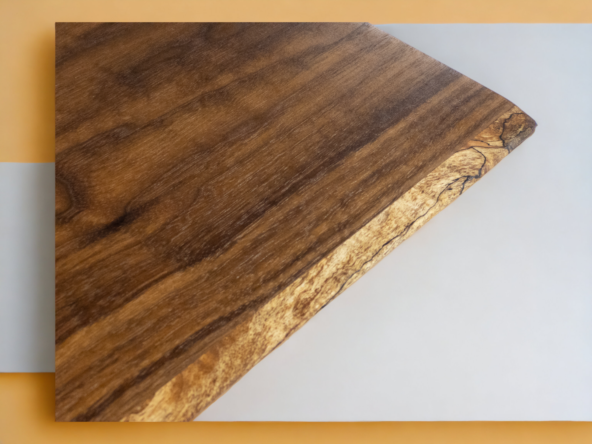 BLOSM | Original | Spalted Line | Cutting Board. Walnut, Maple and Spalted Maple. Thick, 20in x 12in x 1in. Limited run. Elegant, luxury, unique design, artisan, high-end, handcrafted in USA. - BLOSM | Blossom Woodworking