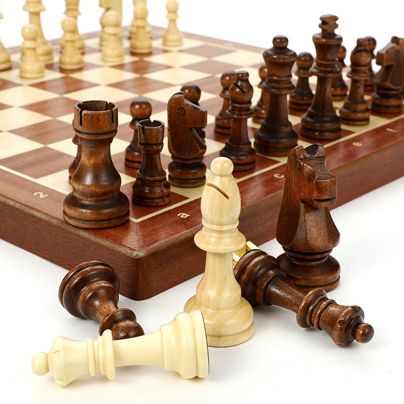 BLOSM | RECOMMENDATION: Mahogany Chess and Checkers set. 15in x 15 in board size. Extra queens for overtime. As gift or Luxury set for the home. - BLOSM | Blossom Woodworking