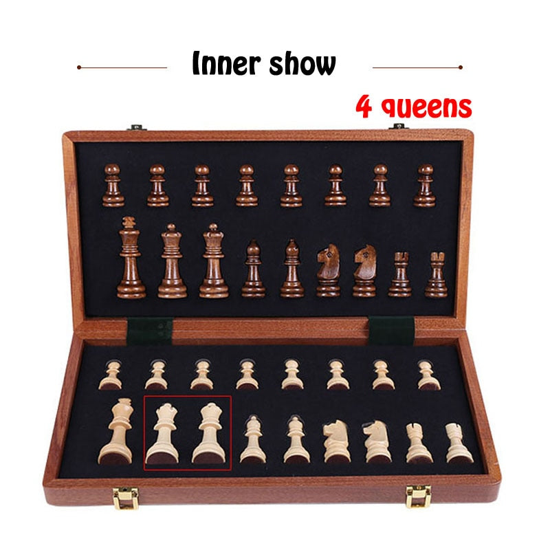 BLOSM | RECOMMENDATION: Mahogany Chess and Checkers set. 15in x 15 in board size. Extra queens for overtime. As gift or Luxury set for the home. - BLOSM | Blossom Woodworking