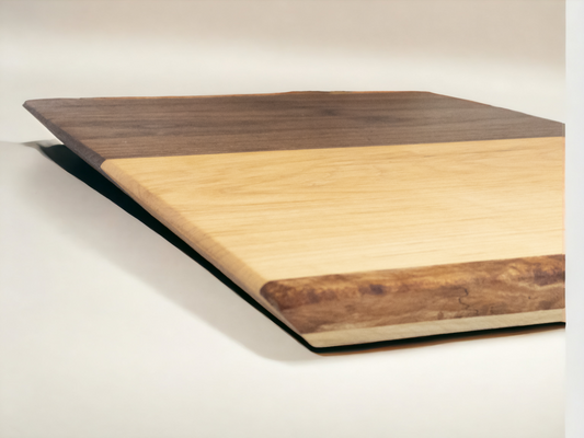 BLOSM | Original | Spalted Line | Cutting Board. Walnut, Maple and Spalted Maple. Thick, 20in x 12in x 1in. Limited run. Elegant, luxury, unique design, artisan, high-end, handcrafted in USA. - BLOSM | Blossom Woodworking