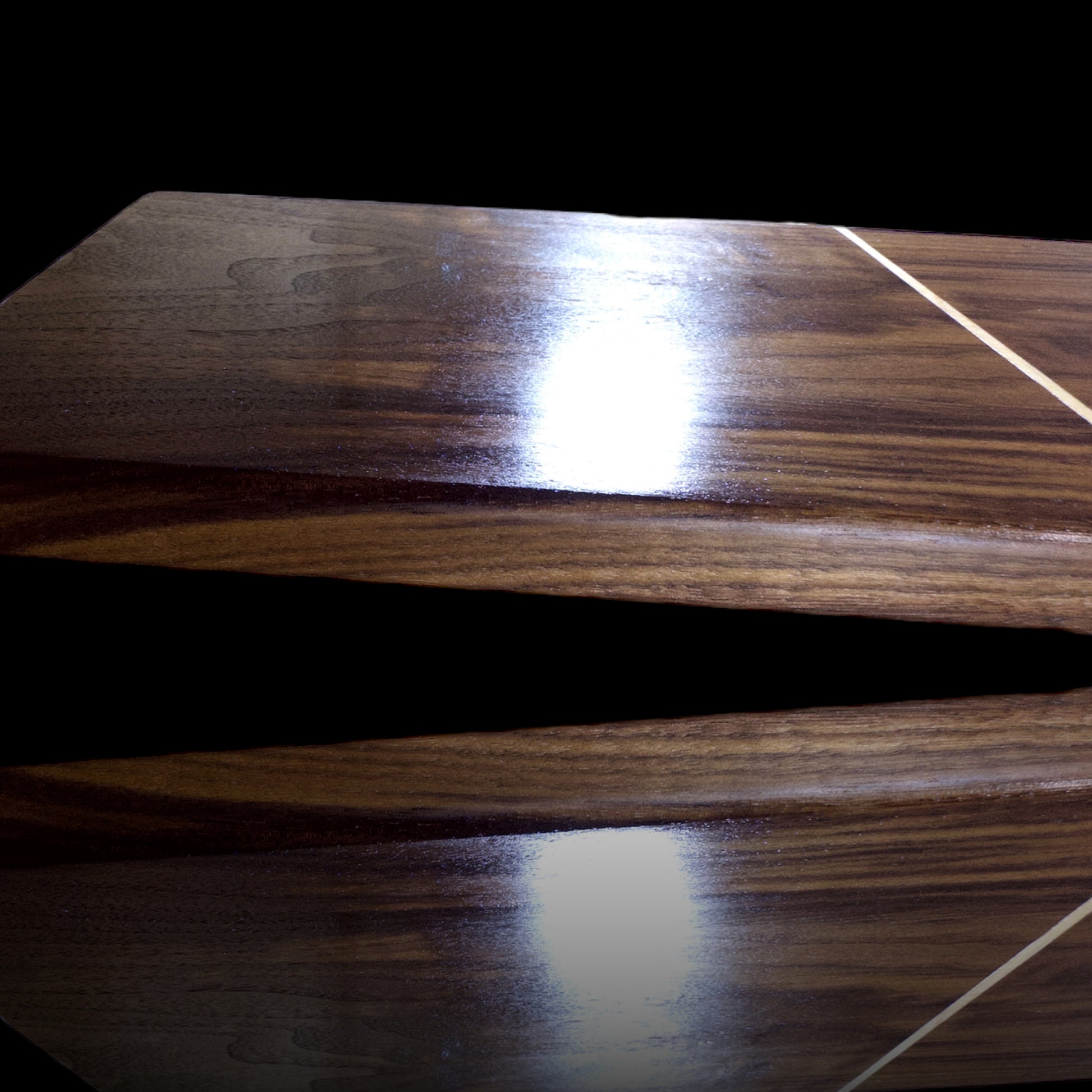 BLOSM | Original | Cutting Board. Walnut with maple inlay / insert. Thick, 1in height x 18in x 8.25in. Limited run design. Elegant luxury, unique design, artisan, high-end, handcrafted in USA. - BLOSM | Blossom Woodworking