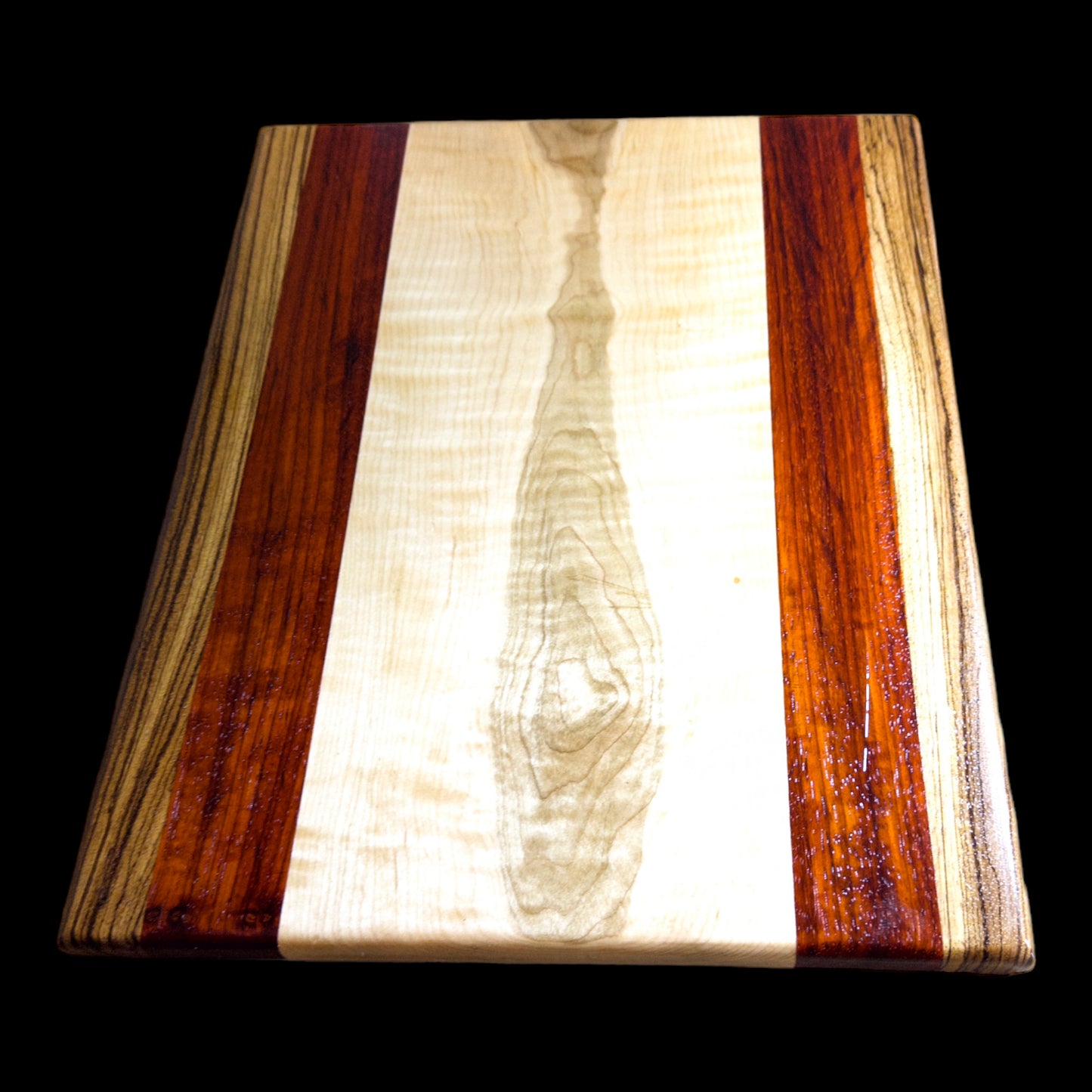 COMING SOON))) BLOSM | Original | Cutting Board. Padauk, Zebra and Maple wood. - BLOSM | Blossom Woodworking