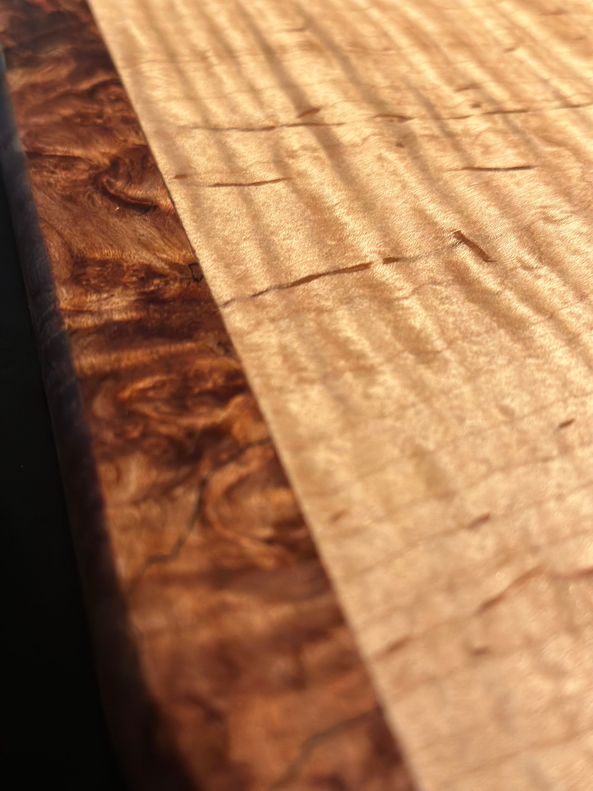 BLOSM | Spalted Maple, Walnut Cutting Board 19"x11.5" High end handcrafted, with a story. Limited run with Certificate of Authenticity.