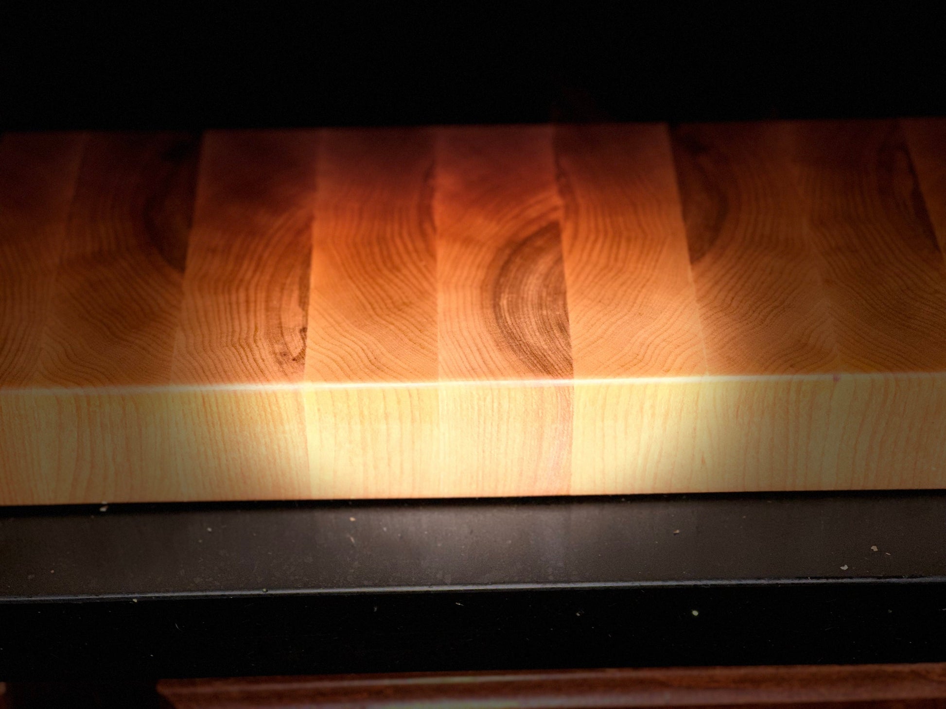 BLOSM | Zebra Edge Grain thick Cutting Board / Butchers Block 23"x15" +Walnut,Maple. Luxury, unique artisan, high-end handcrafted. Certified