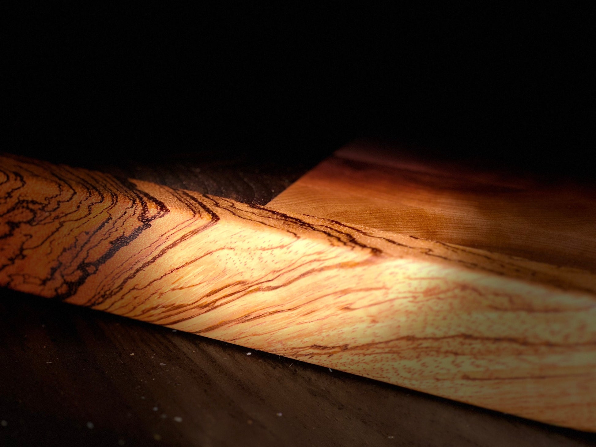 BLOSM | Zebra Edge Grain thick Cutting Board / Butchers Block 23"x15" +Walnut,Maple. Luxury, unique artisan, high-end handcrafted. Certified