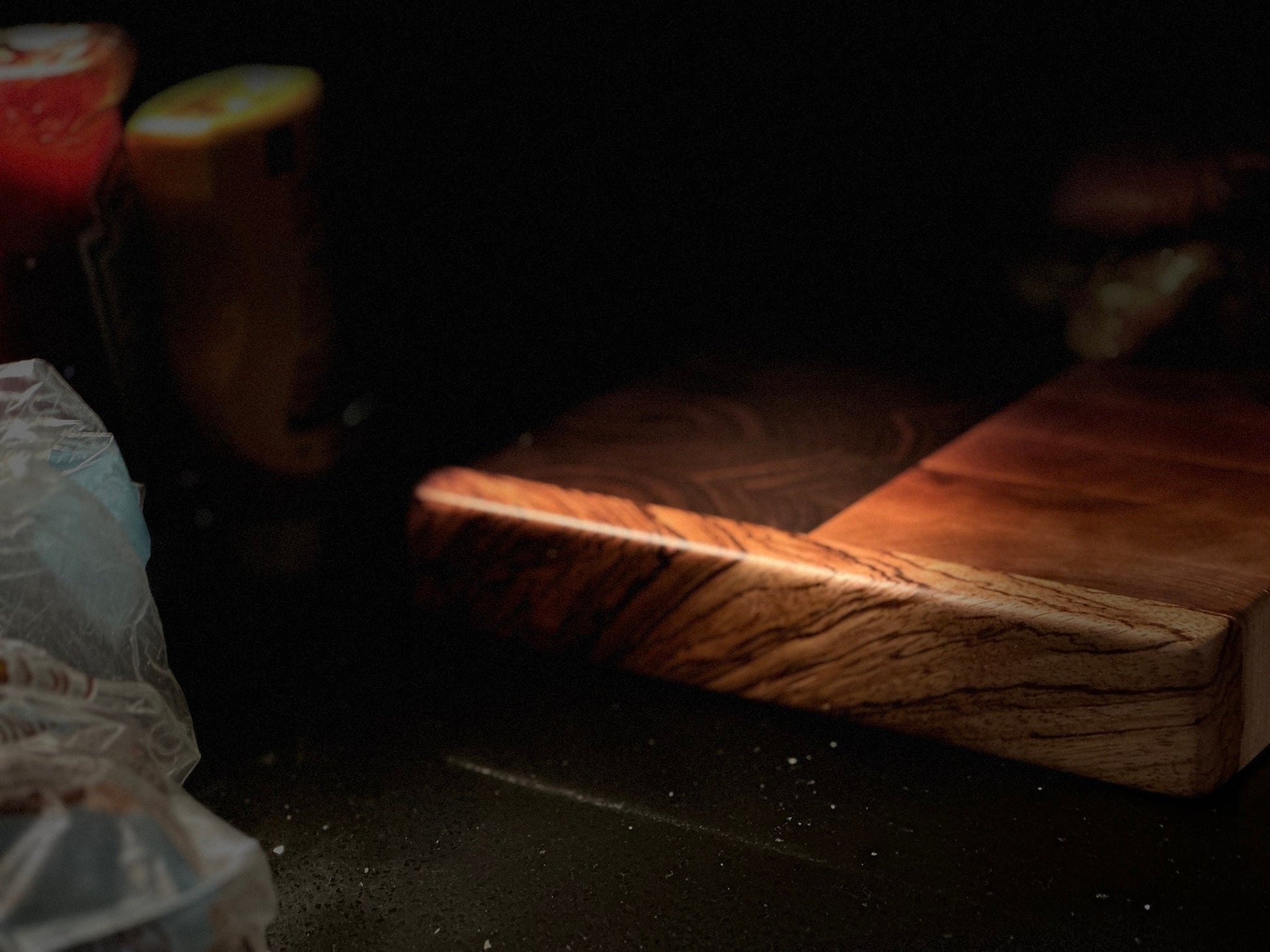 BLOSM | Zebra Edge Grain thick Cutting Board / Butchers Block 23"x15" +Walnut,Maple. Luxury, unique artisan, high-end handcrafted. Certified